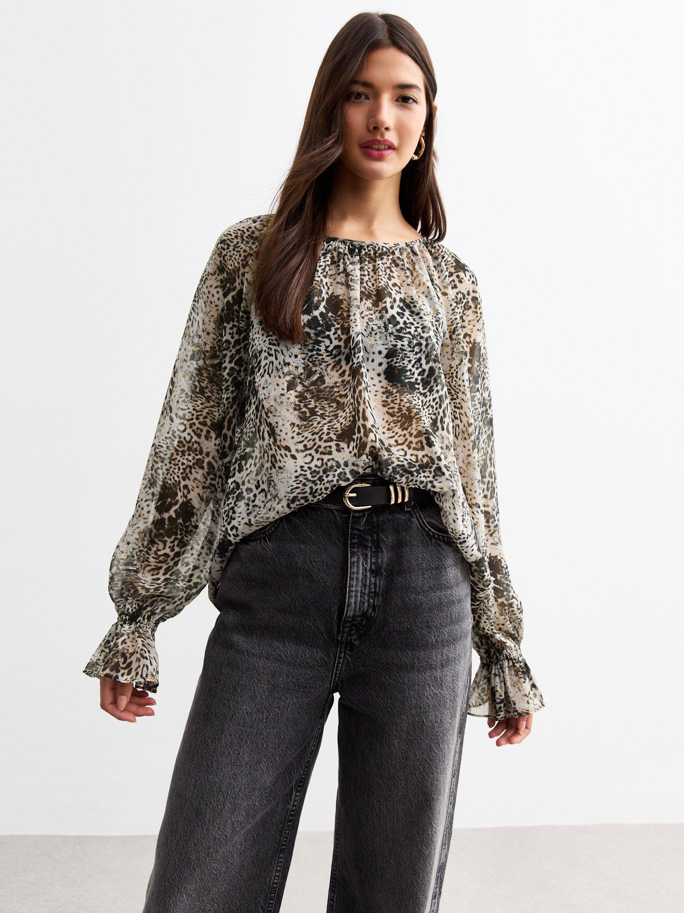 new-look-leopard-print-chiffon-top-black