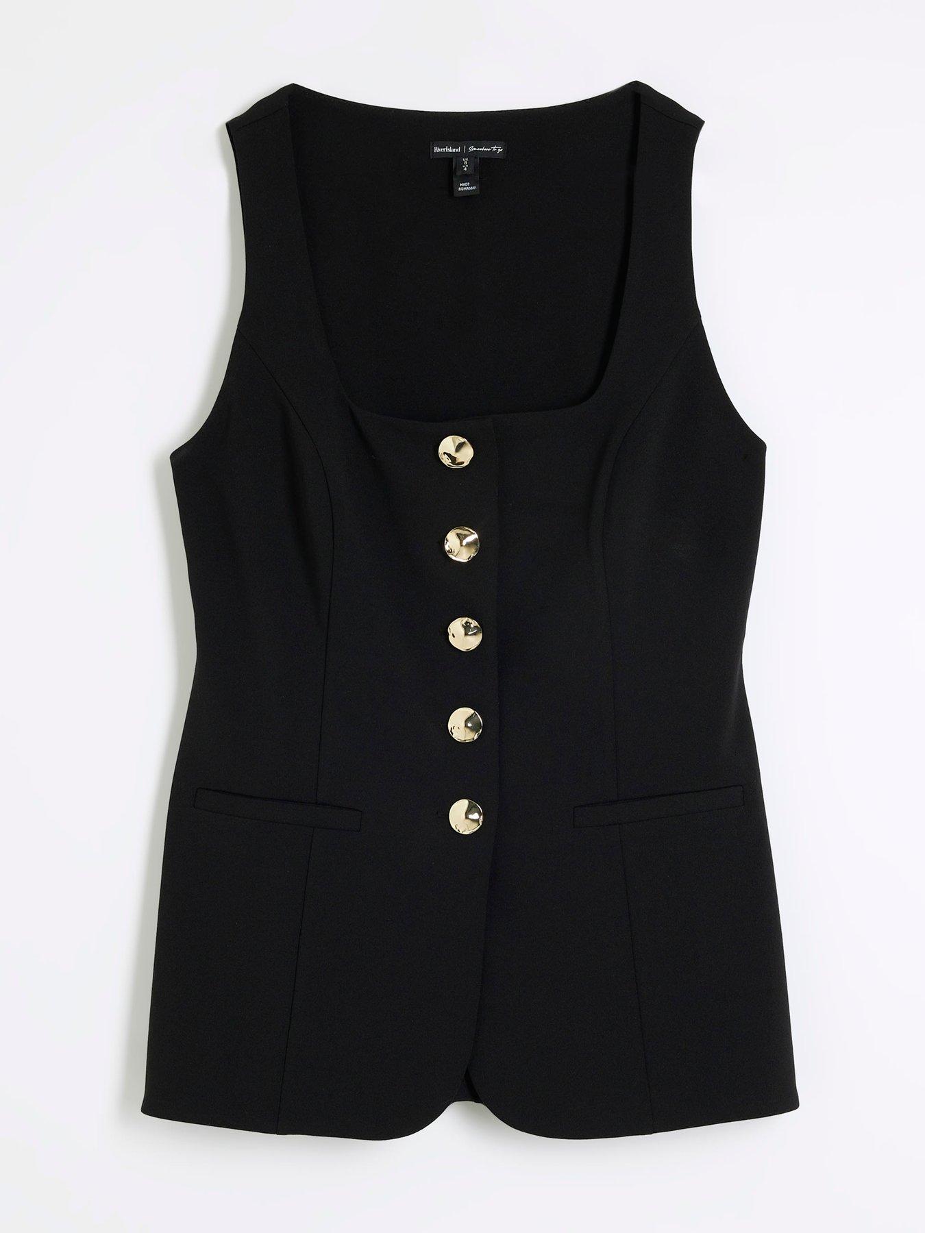 river-island-square-neck-waistcoat-blackdetail