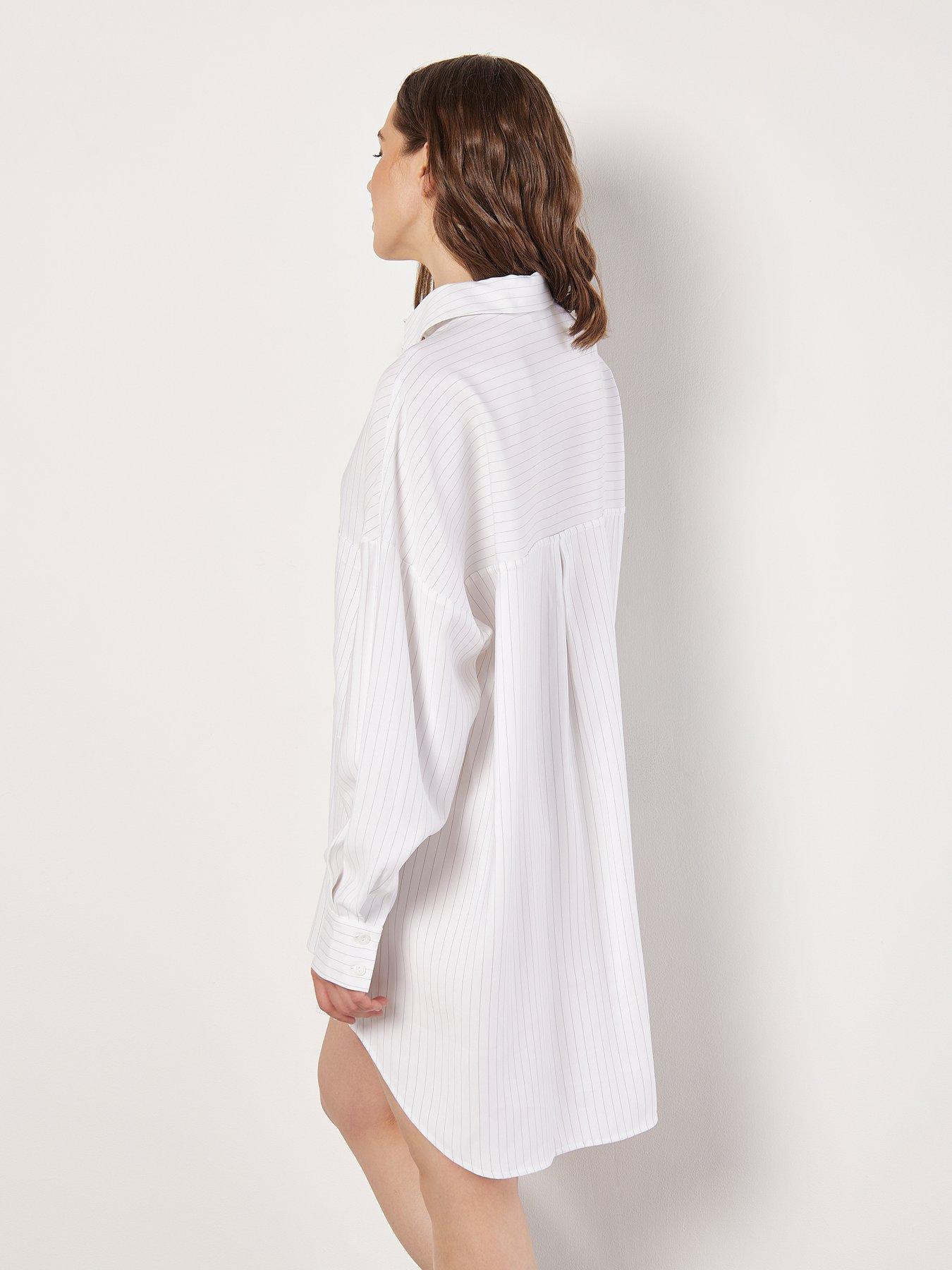 apricot-pinstripe-oversized-shirt-dress-whitestillFront