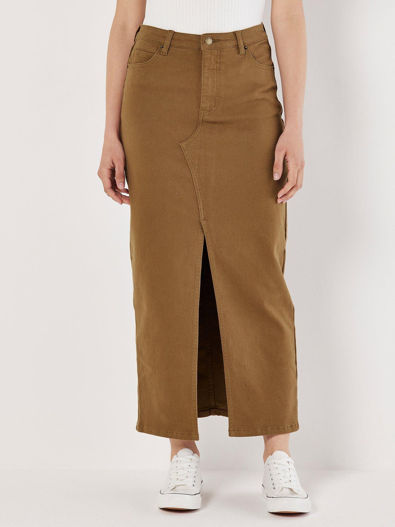 apricot-apricot-layed-on-rise-split-denim-skirt