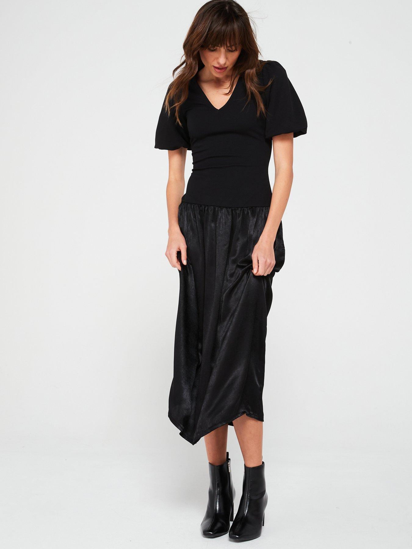 v-by-very-woven-mix-midaxi-dress-blackback