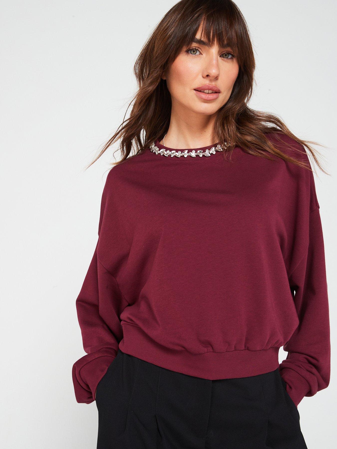 v-by-very-oversized-diamonte-trim-sweatshirt-burgundy