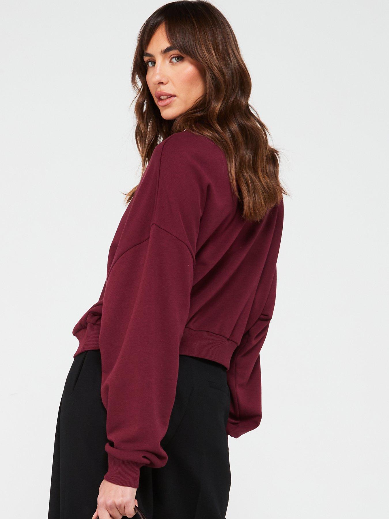 v-by-very-oversized-diamonte-trim-sweatshirt-burgundystillFront