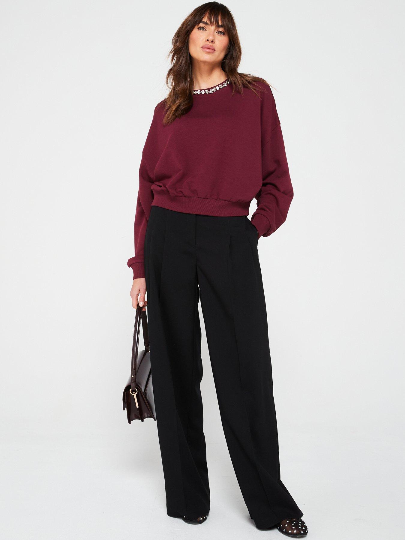 v-by-very-oversized-diamonte-trim-sweatshirt-burgundyback