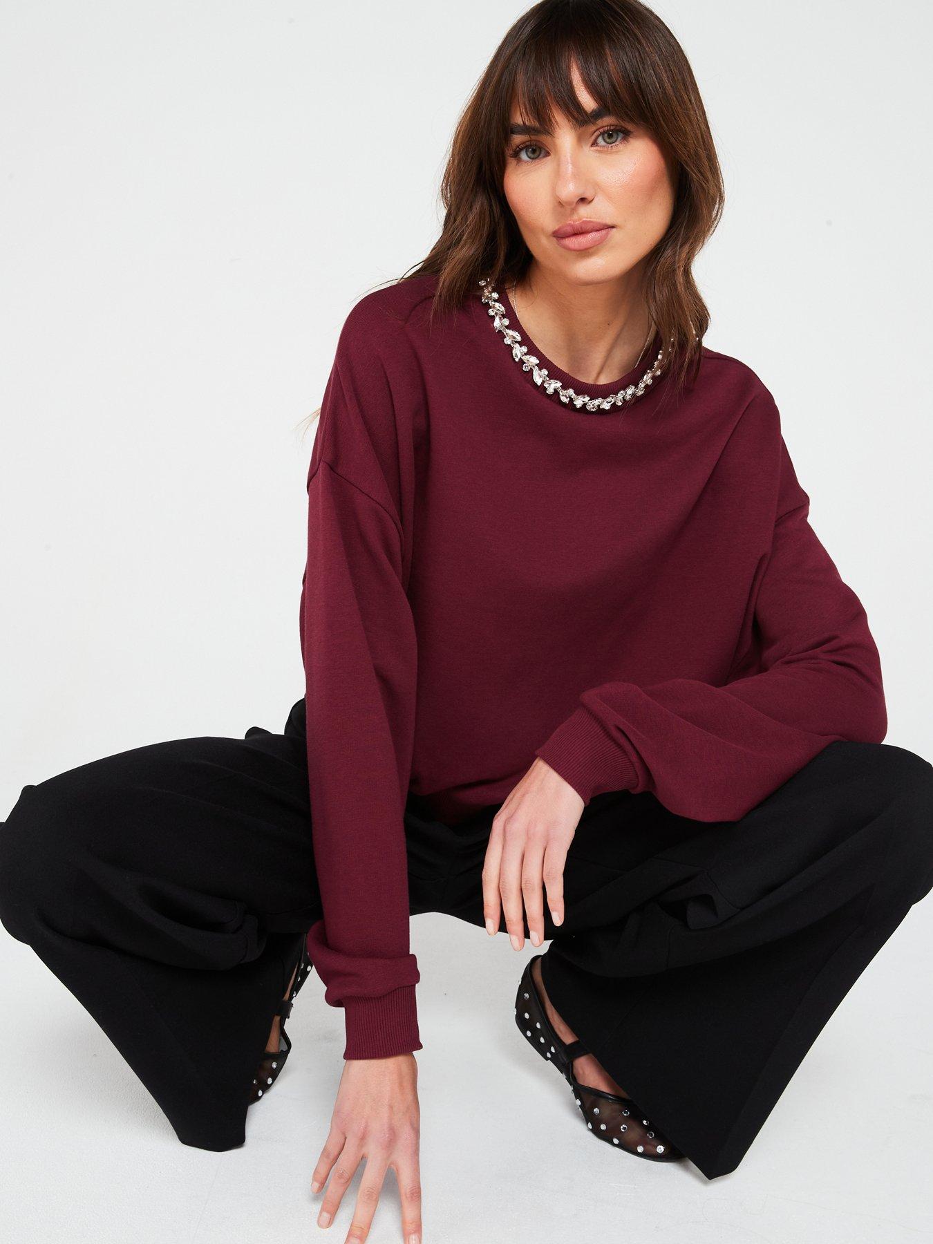 v-by-very-oversized-diamonte-trim-sweatshirt-burgundyoutfit