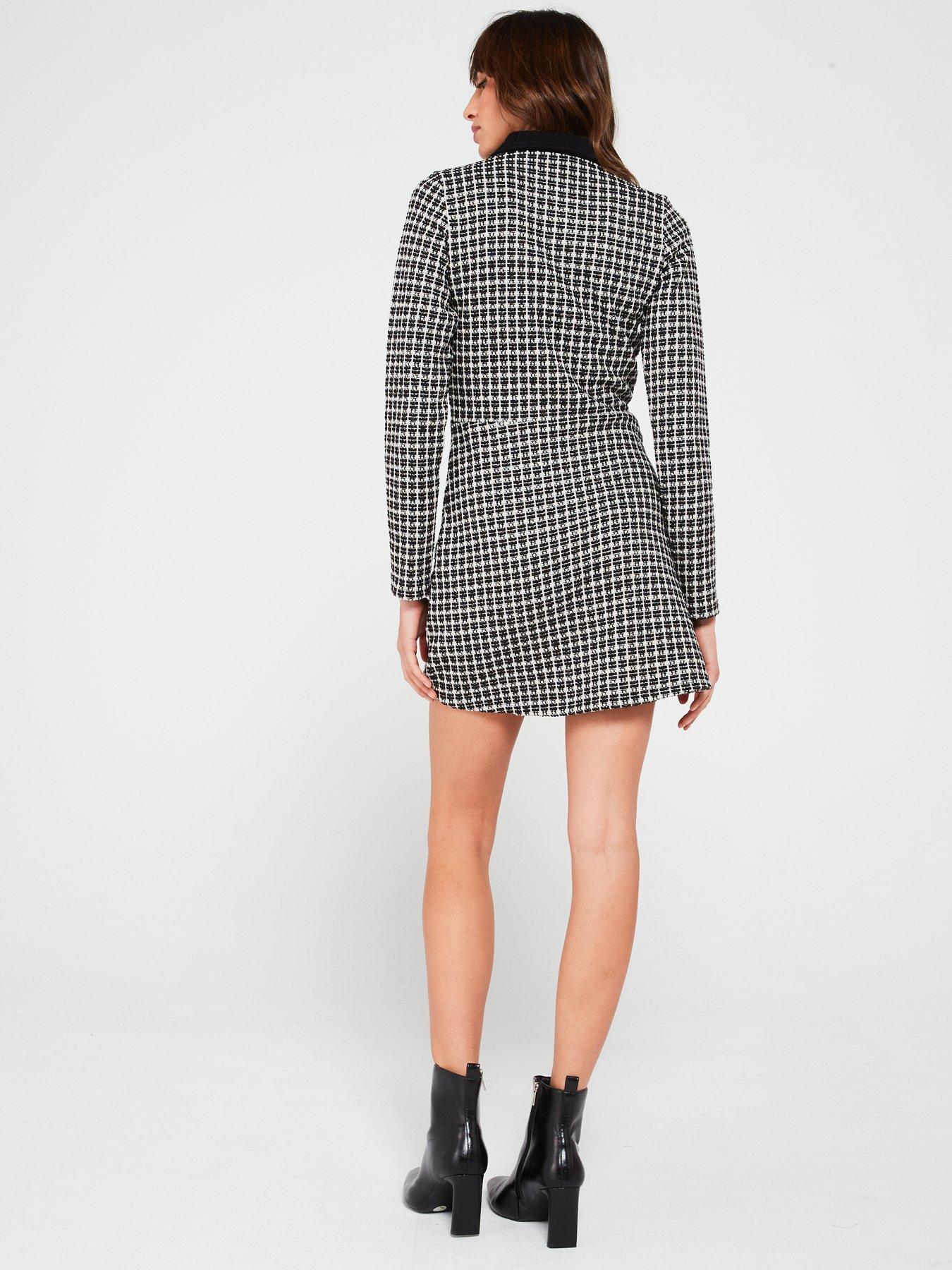 v-by-very-boucle-long-sleeve-mini-dress-monostillFront