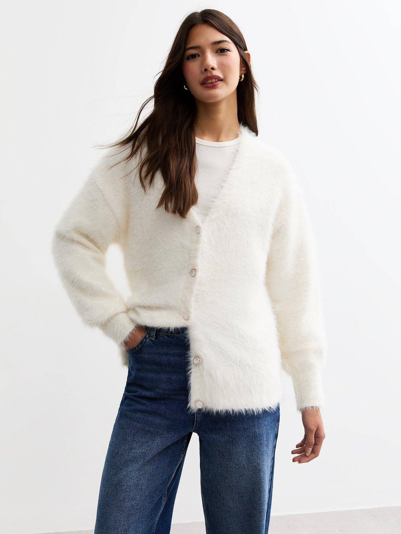 new-look-fluffy-long-sleeve-cardigan-cream