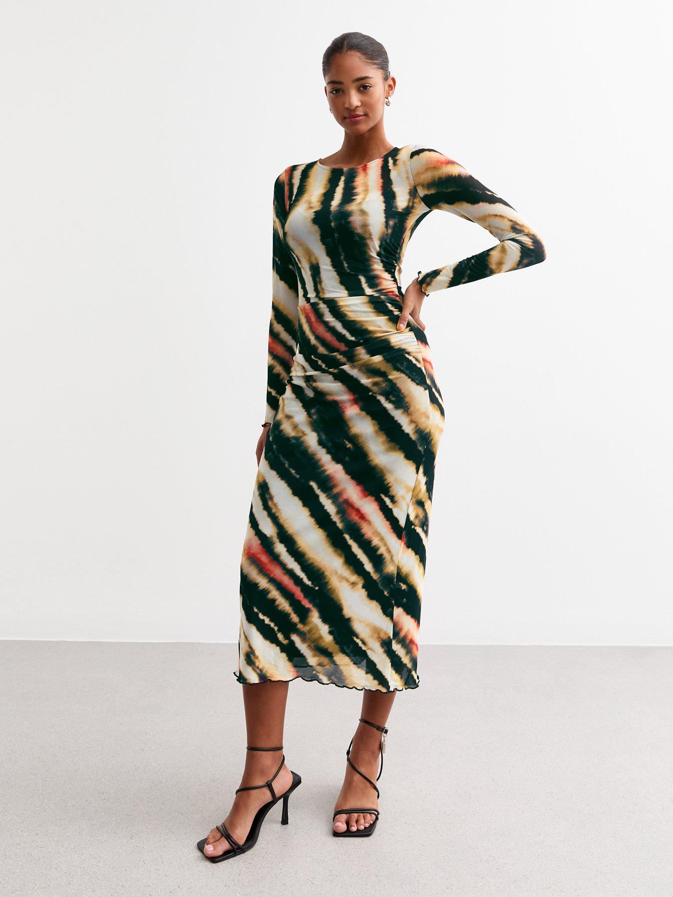 new-look-off-white-blurred-stripe-mesh-midi-dress-print