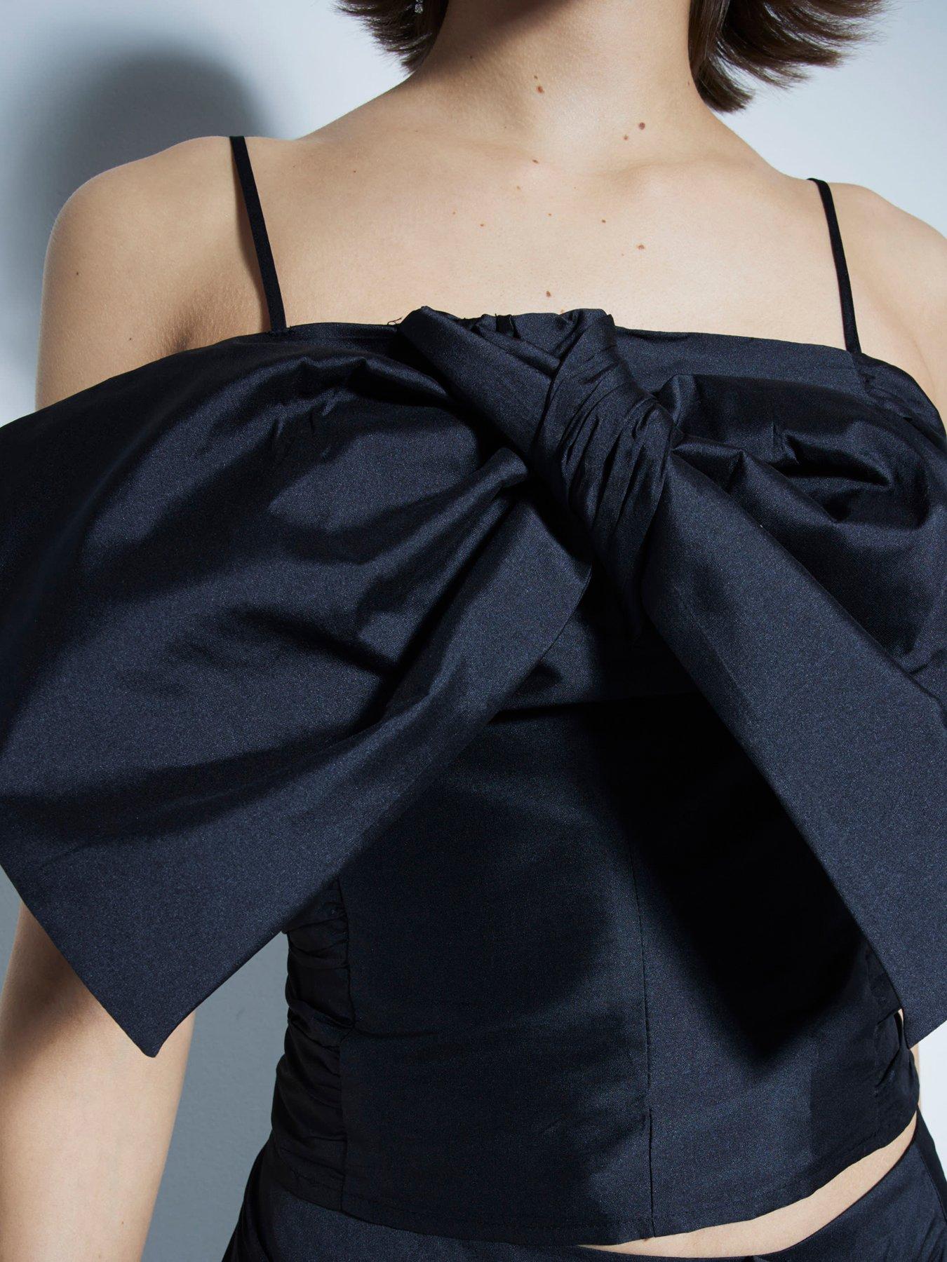 river-island-bow-detail-cami-top-blackdetail