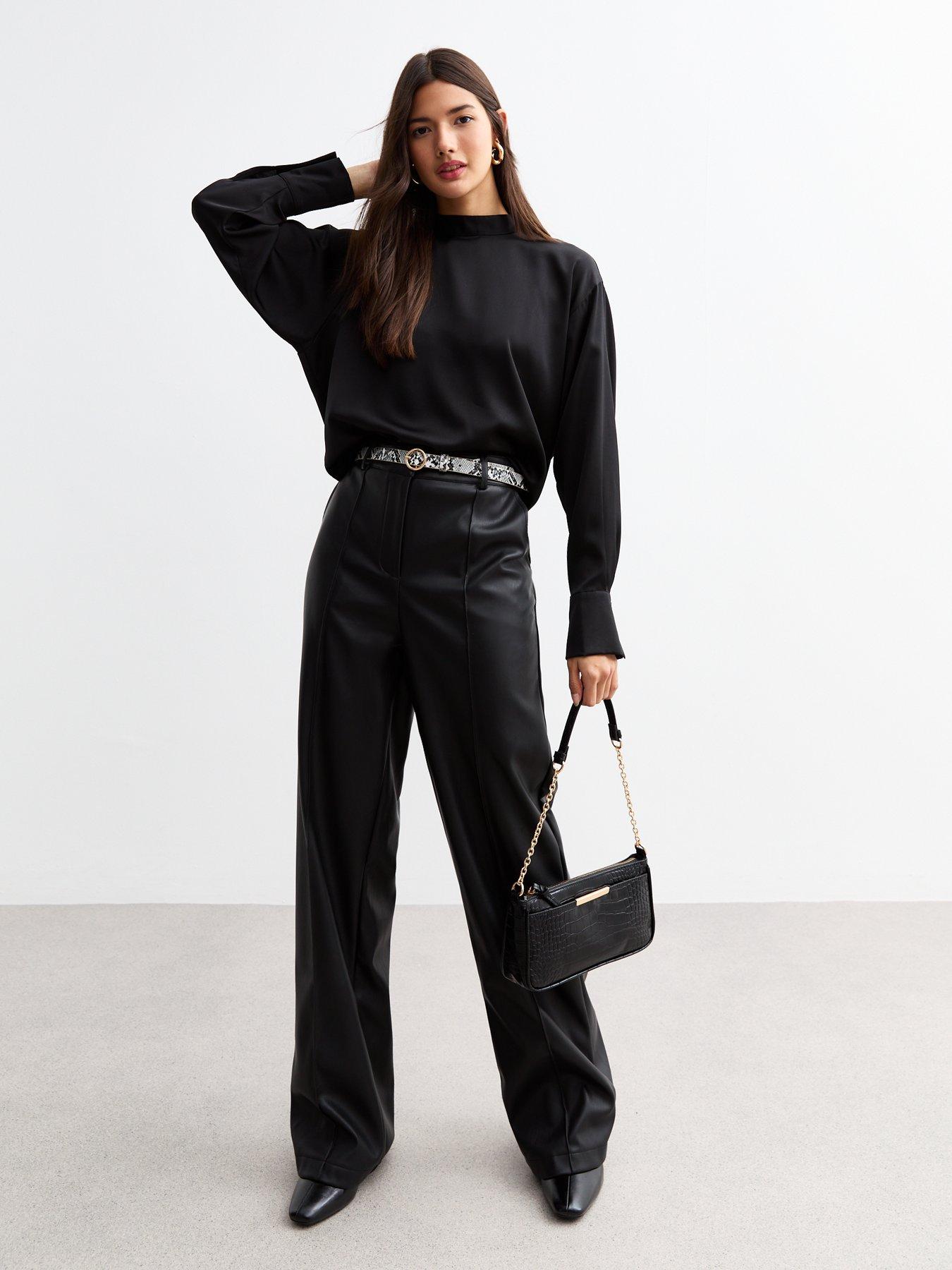 new-look-high-neck-satin-top-blackback