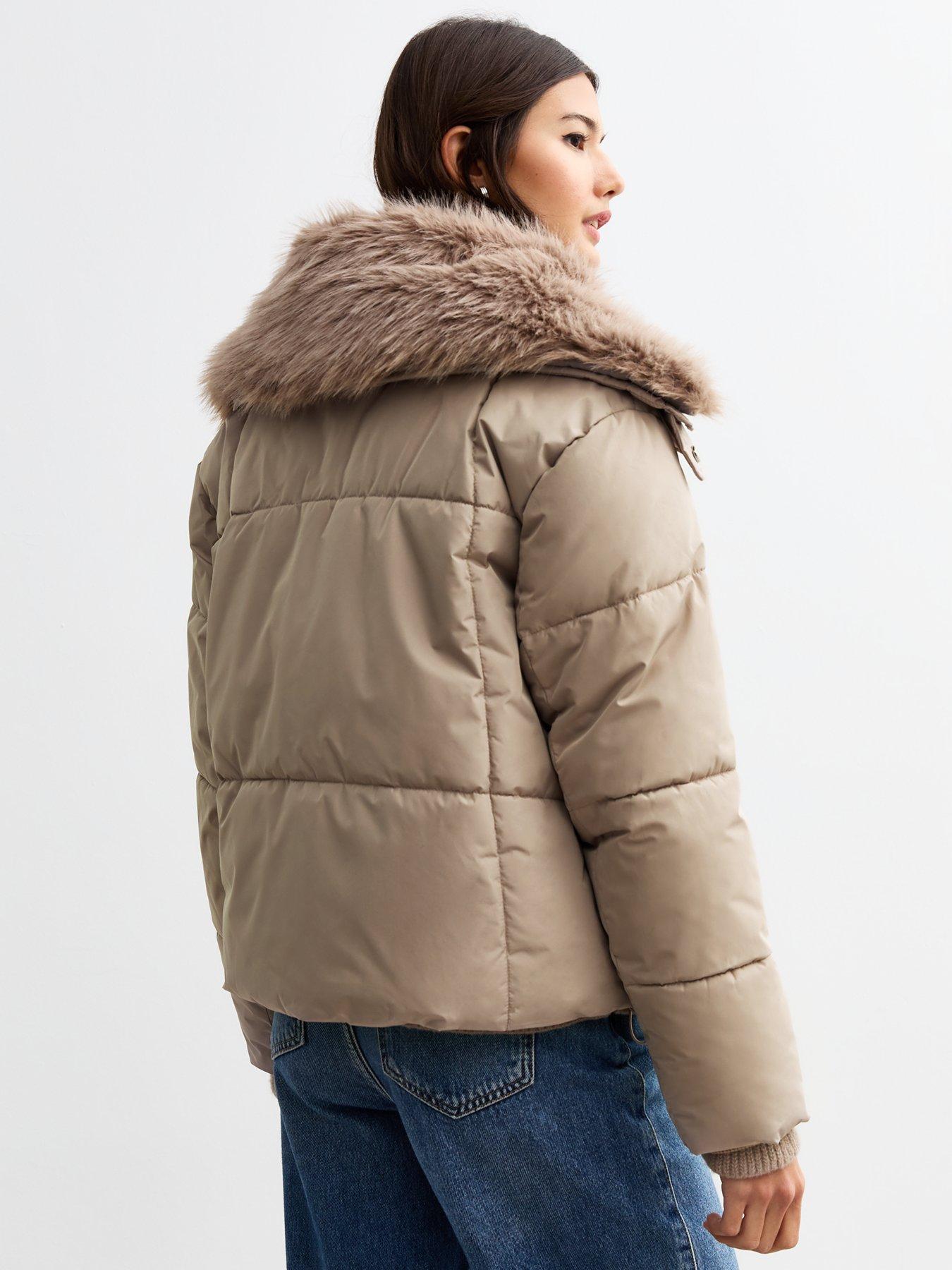 new-look-mink-detachable-faux-fur-collar-padded-jacketstillFront