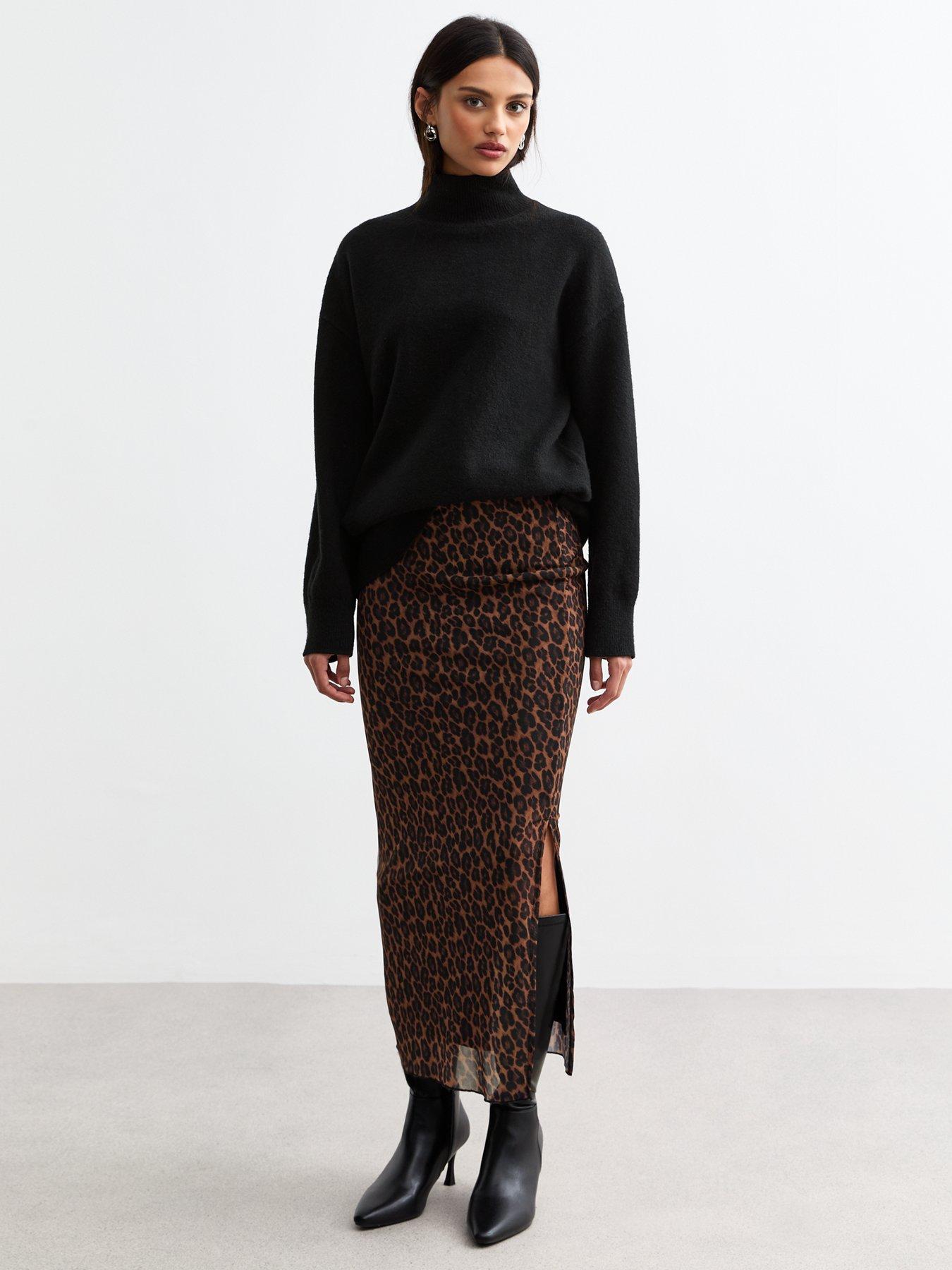 new-look-leopard-mesh-midi-skirt-brown