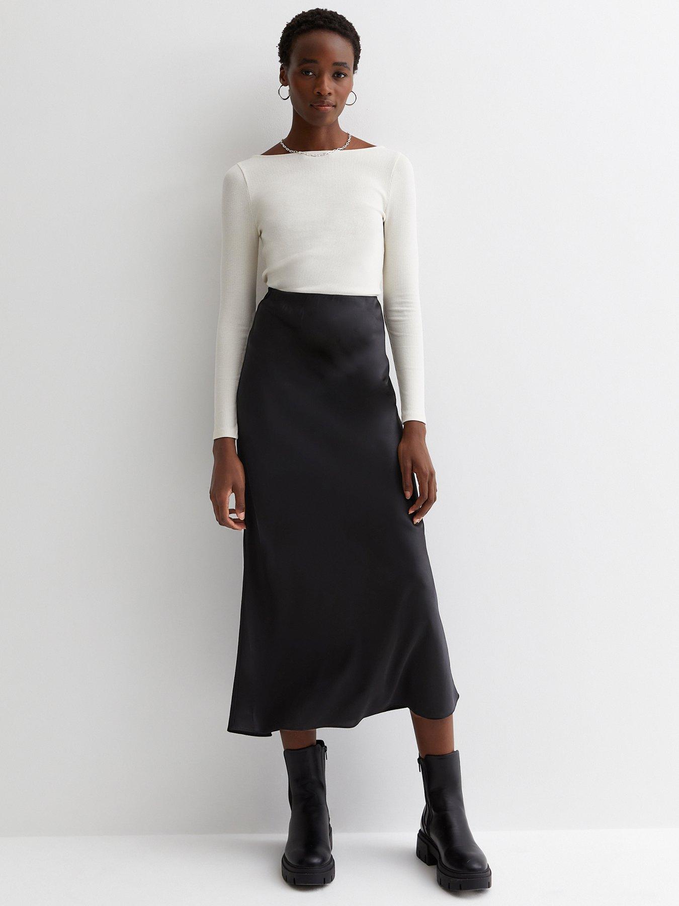 new-look-tall-black-satin-midi-skirt