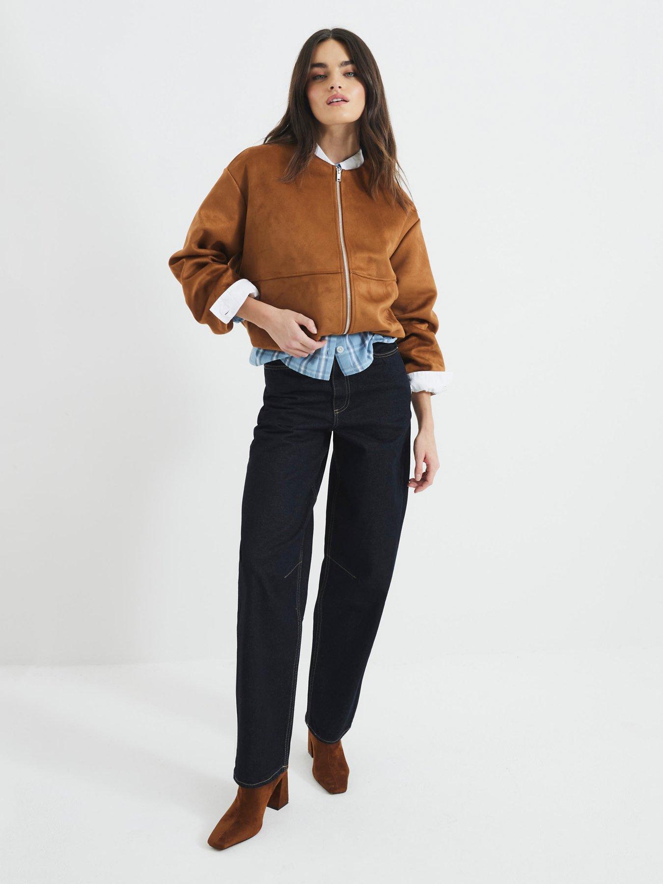 Image 3 of 5 of River Island Oversized Barrel Jeans - Blue