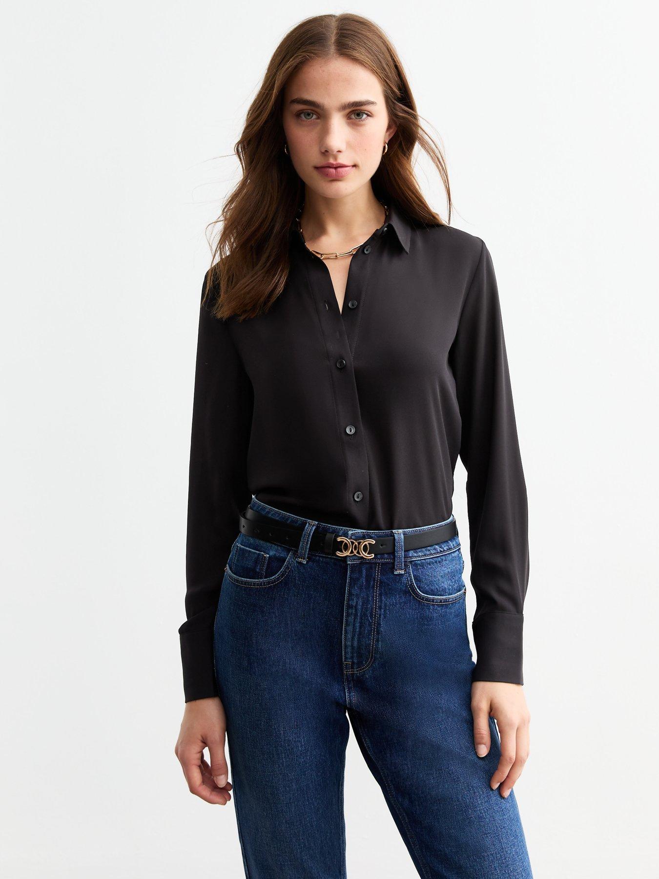 new-look-black-satin-shirt