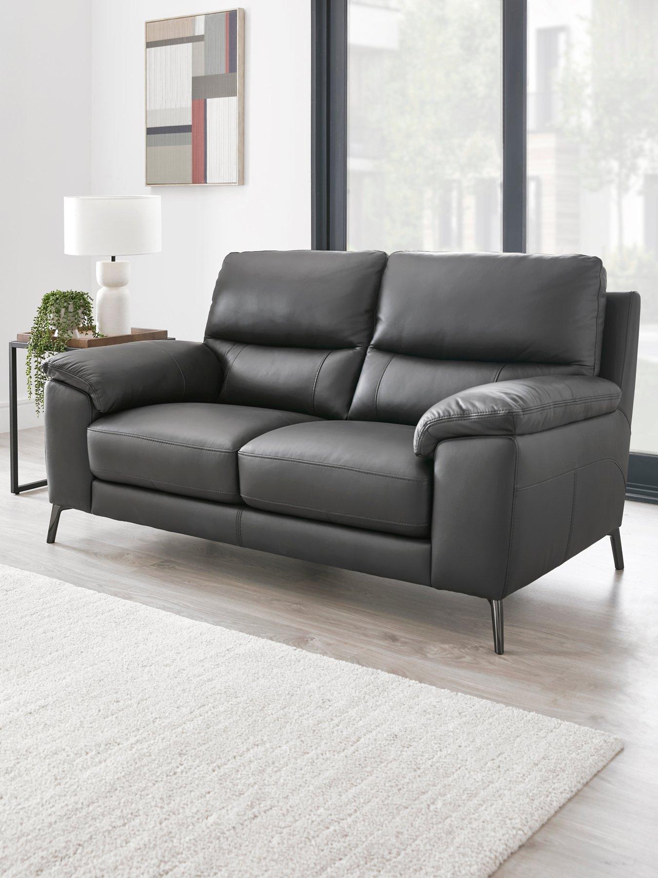 Image 1 of 7 of The Very Collection Lesta 2 Seater Leather Sofa