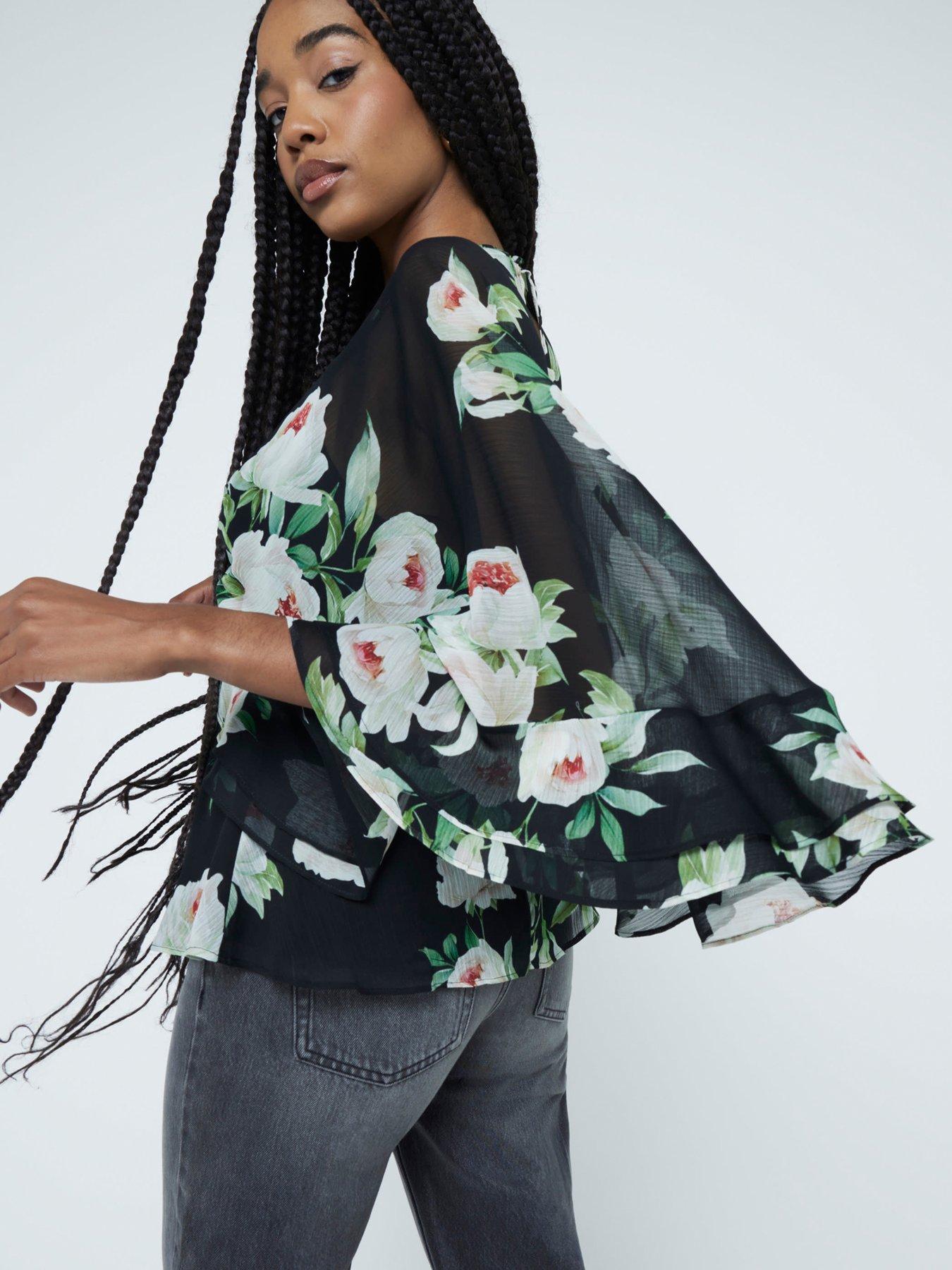 river-island-printed-ruffle-printed-cape-top-blackstillFront