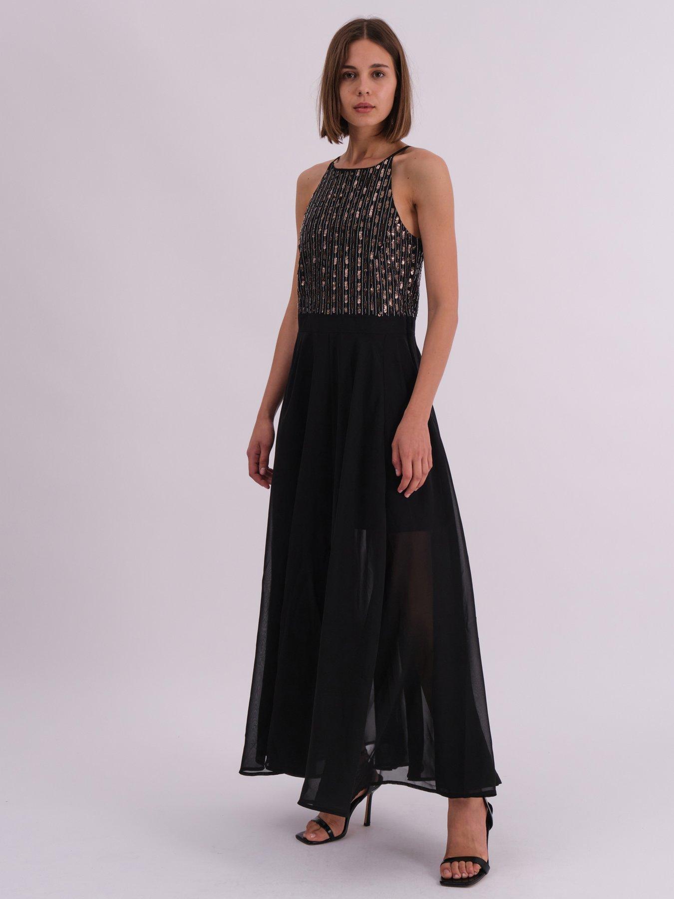 religion-beaded-bodice-maxi-dress-black