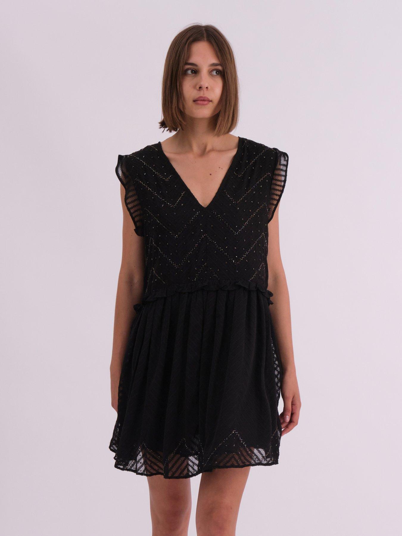 religion-beaded-mini-dress-black