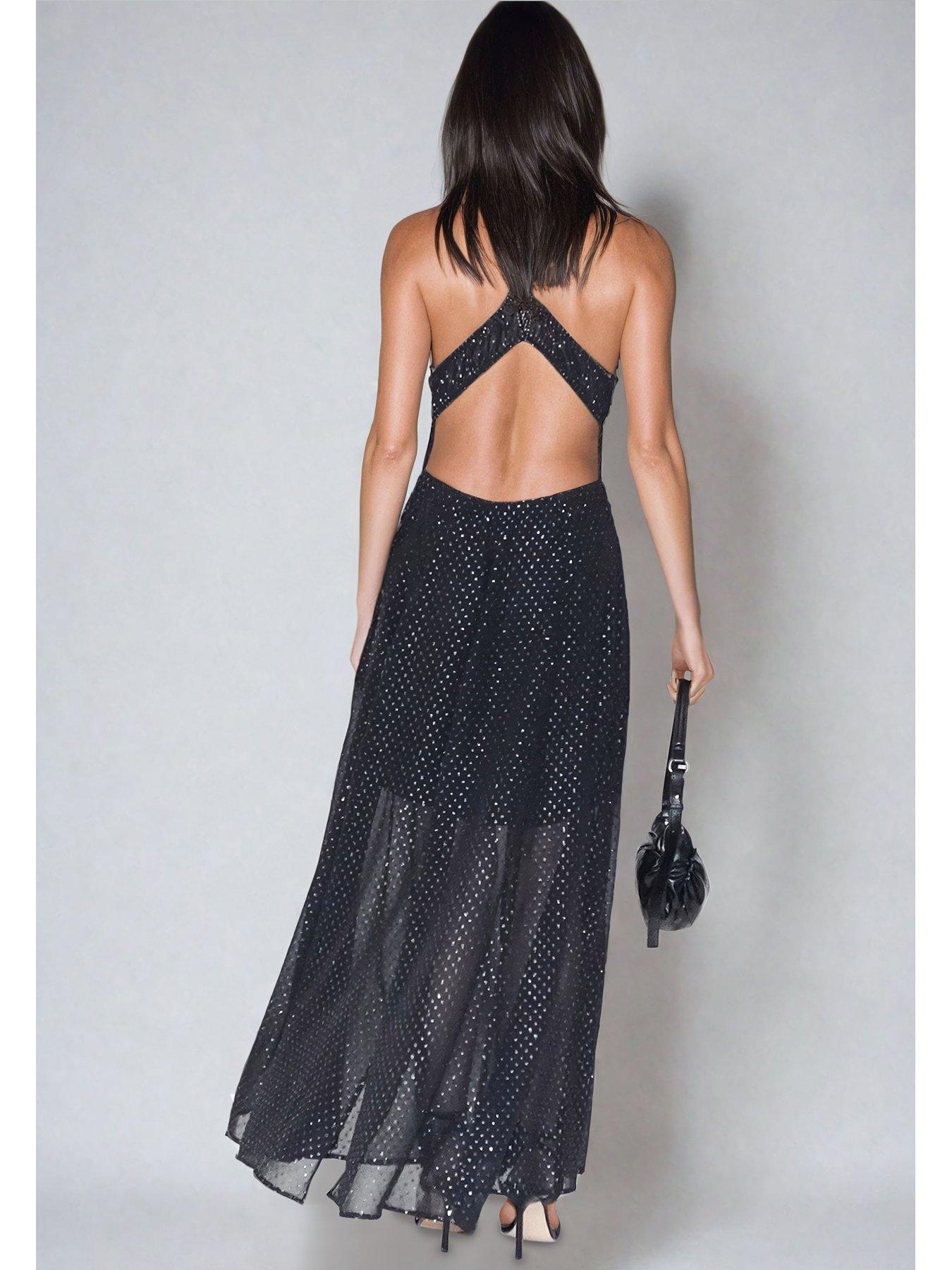 religion-halterneck-maxi-dress-greystillFront