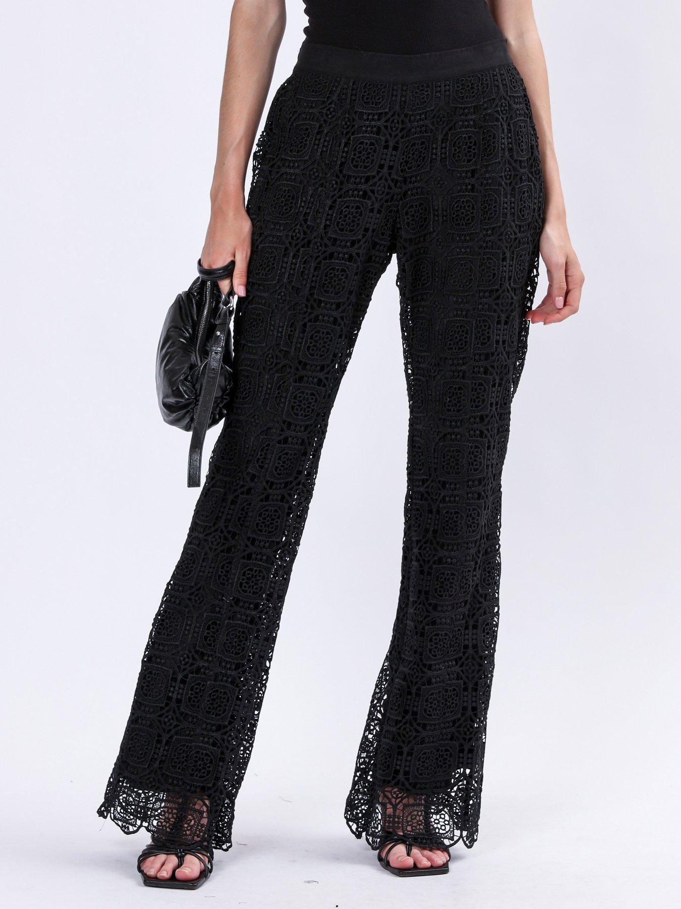 religion-high-waisted-lace-trouser-black