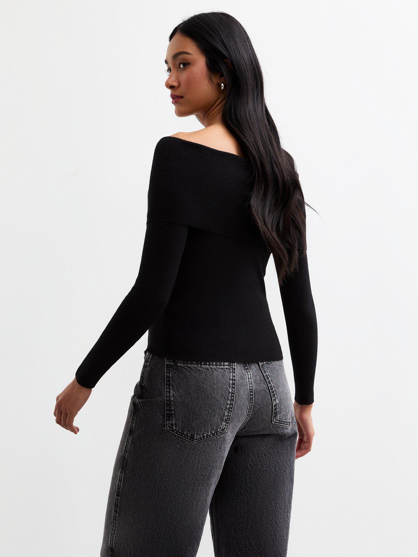 new-look-ribbed-knit-bardot-top-blackstillFront