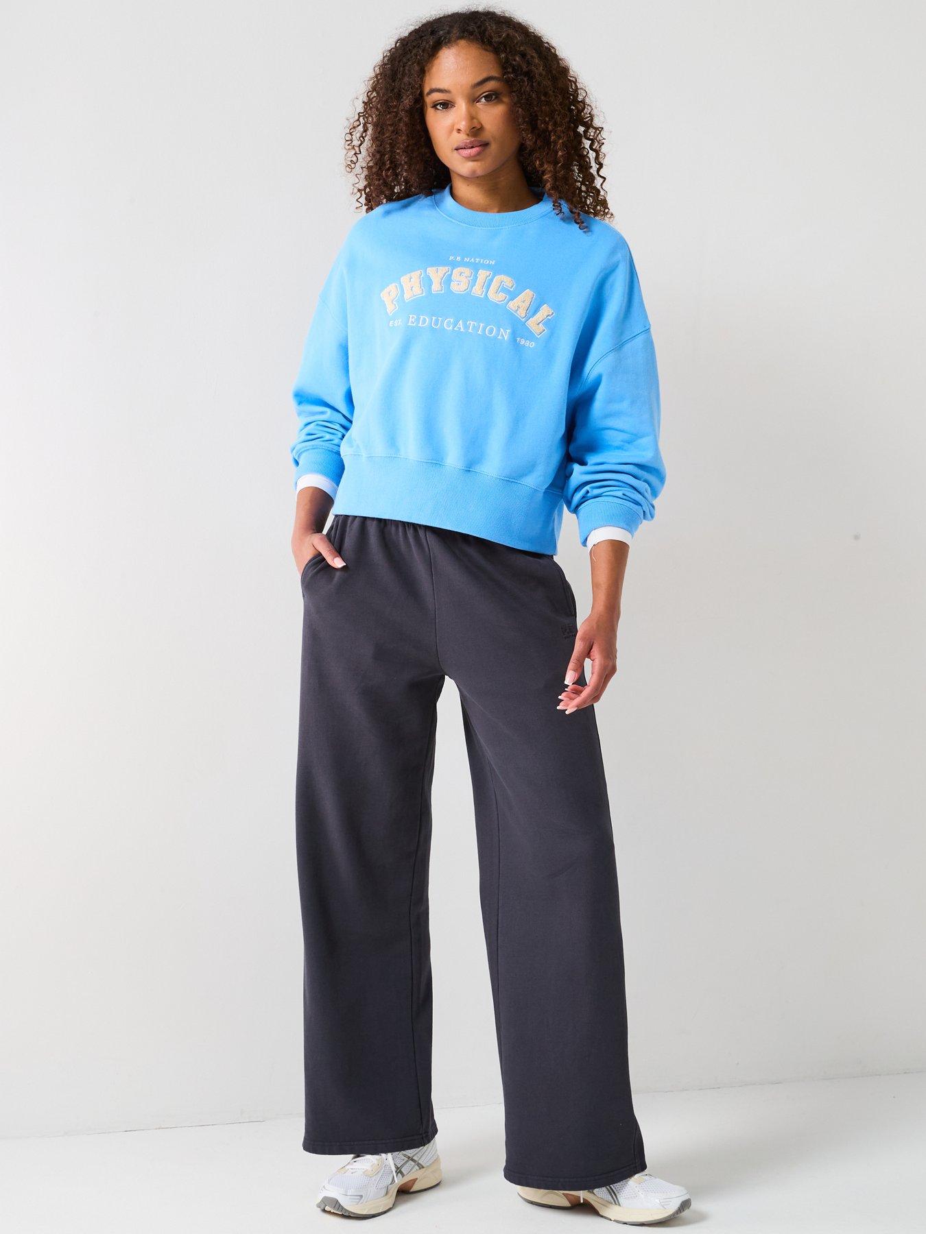 Image 3 of 4 of P.E Nation Womens Physical Crew Neck Sweatshirt - Cornflower Blue