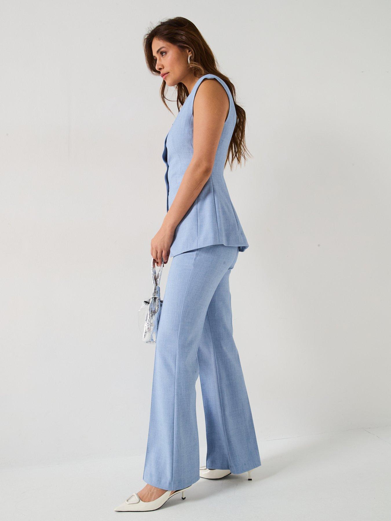 v-by-very-textured-kickflare-co-ord-trousers-blueoutfit