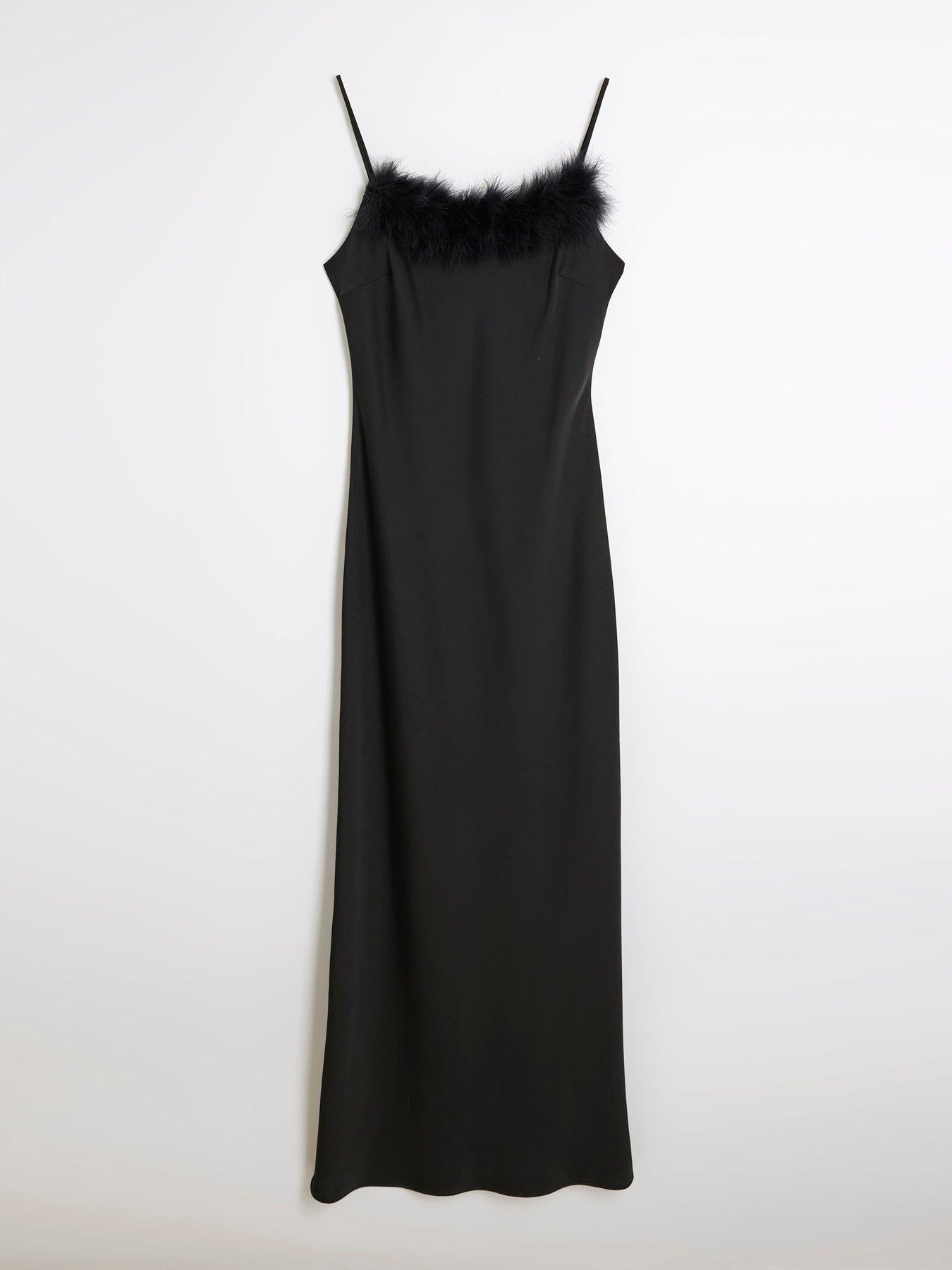 river-island-strappy-feather-trim-slip-dress-blackdetail