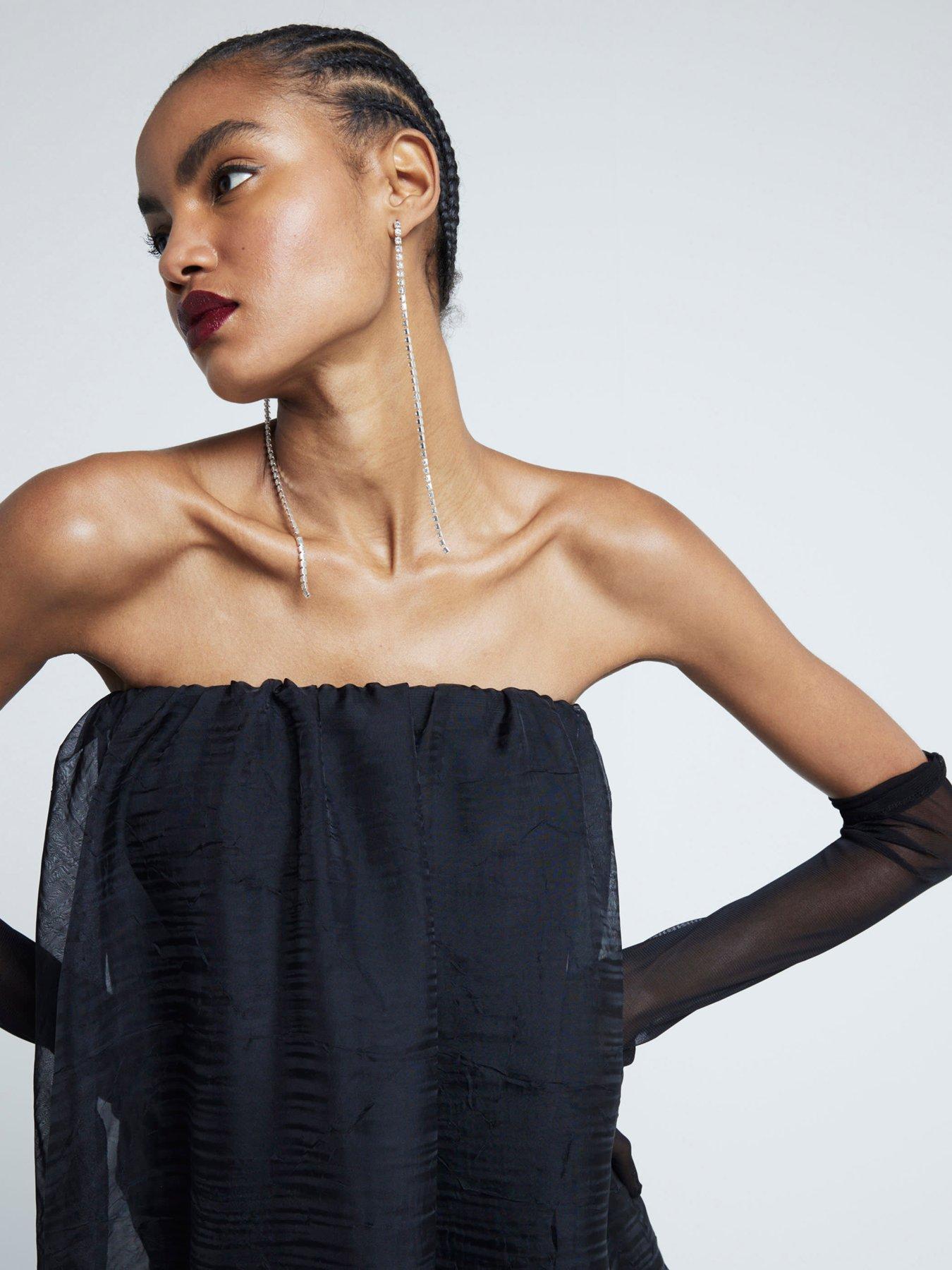 river-island-bandeau-organza-puff-ball-mini-dress-blackoutfit