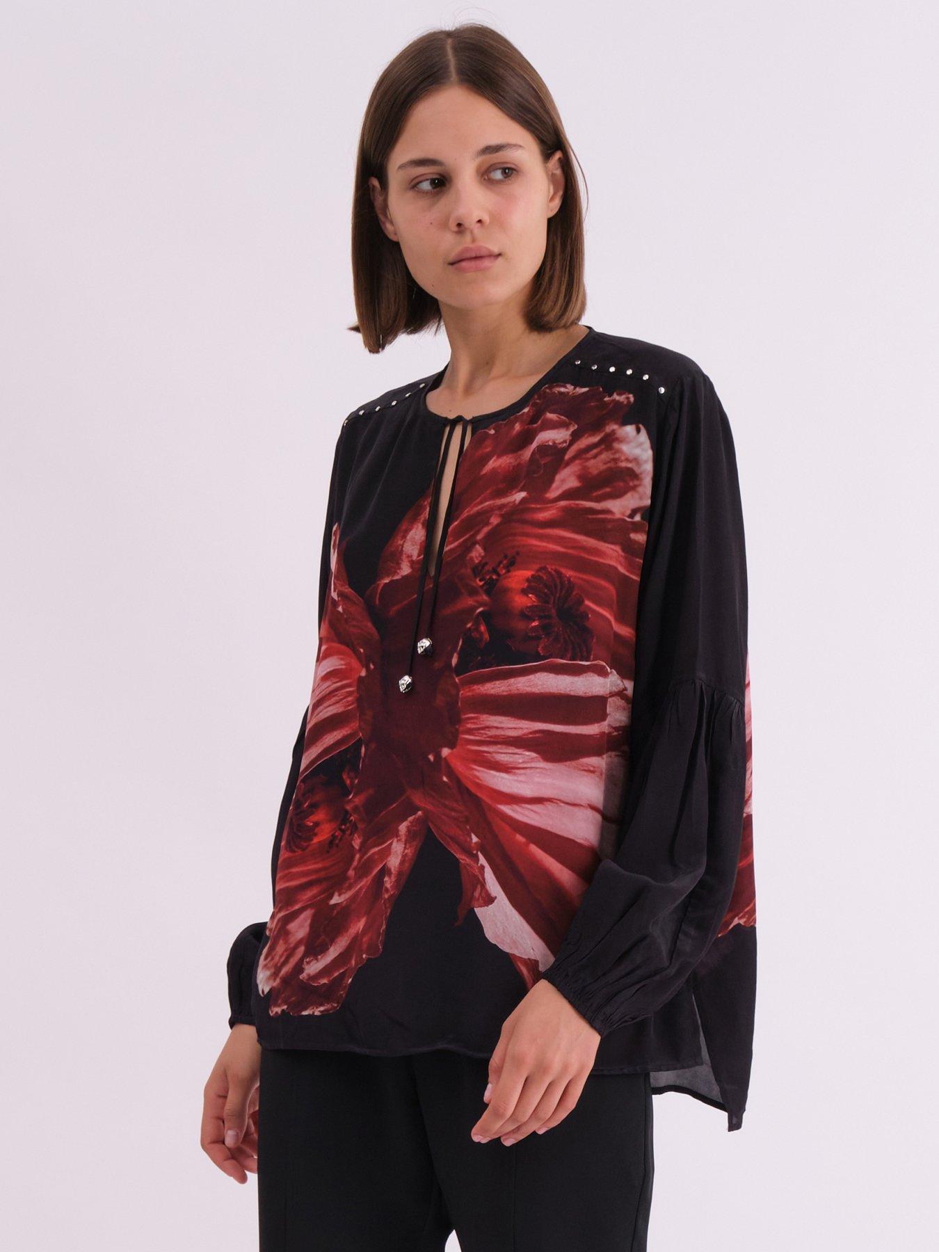 religion-abstract-floral-neck-tie-blouse-redfront