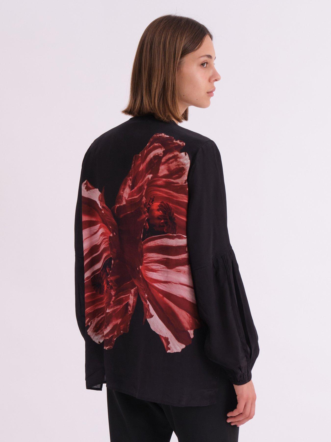 religion-abstract-floral-neck-tie-blouse-redstillFront