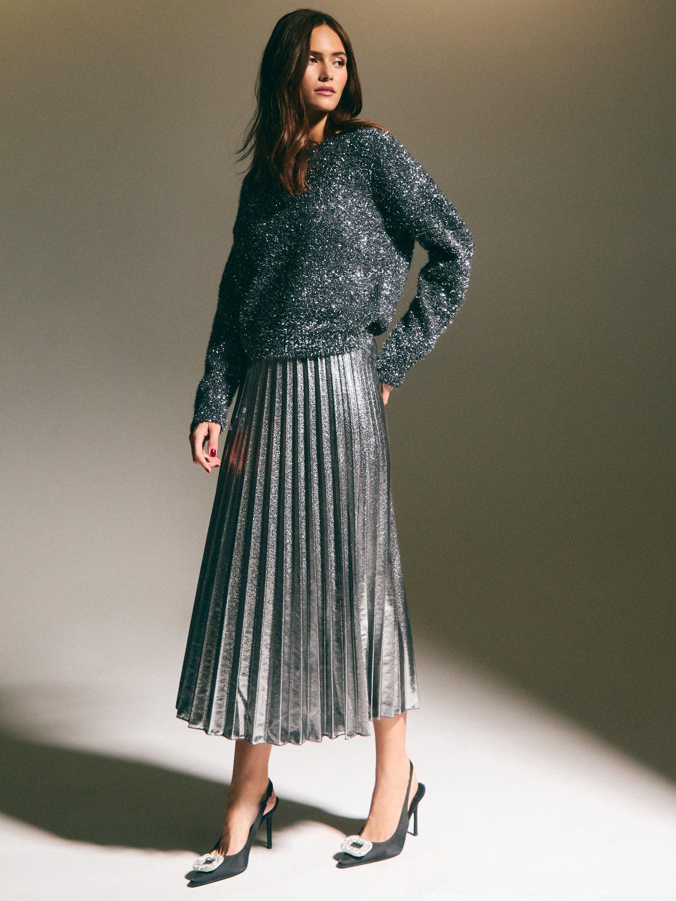 new-look-shimmer-pleated-midi-skirt-silver