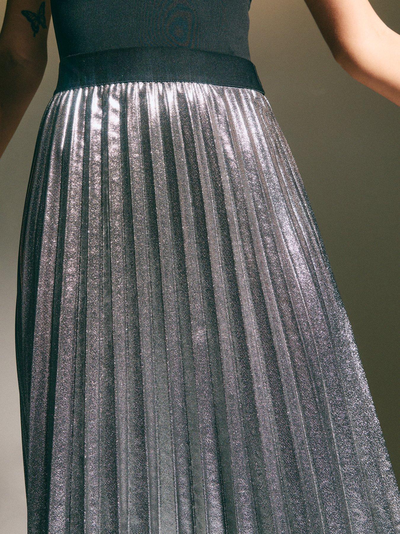 new-look-shimmer-pleated-midi-skirt-silverdetail