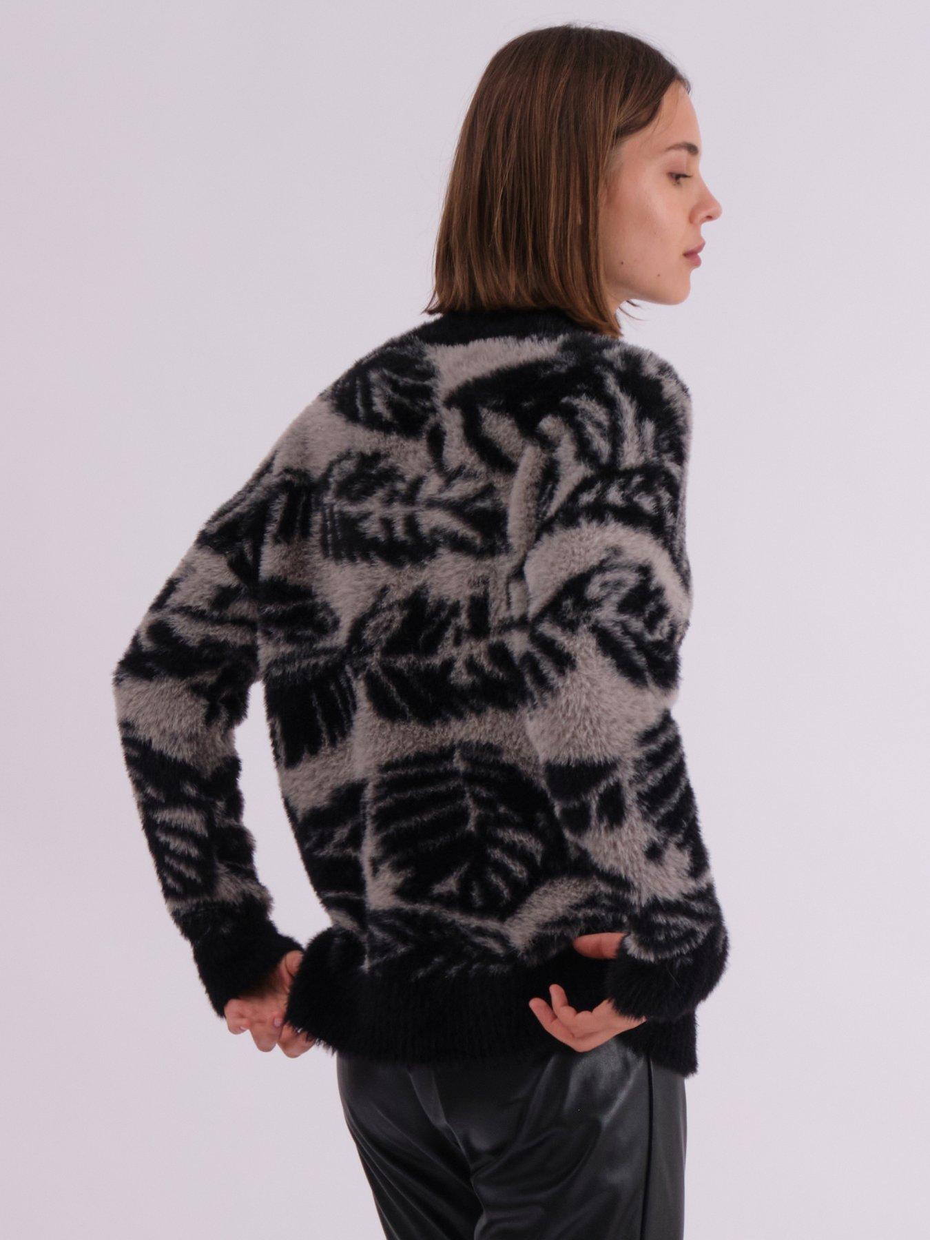 Image 2 of 5 of Religion Abstract Print Crewneck Jumper - Black