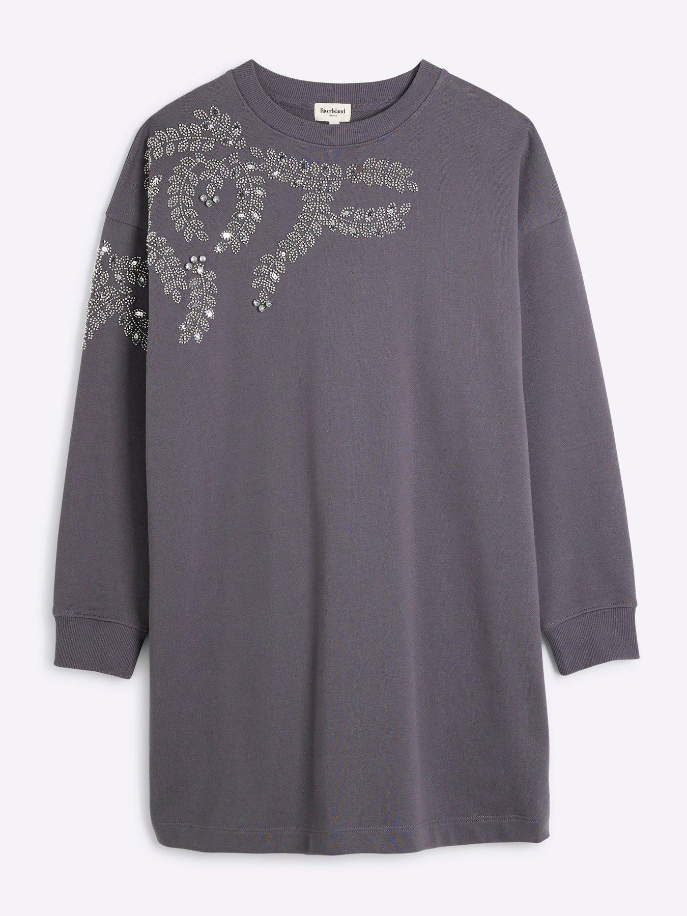 river-island-washed-embellished-leaf-sweat-dress-dark-greydetail