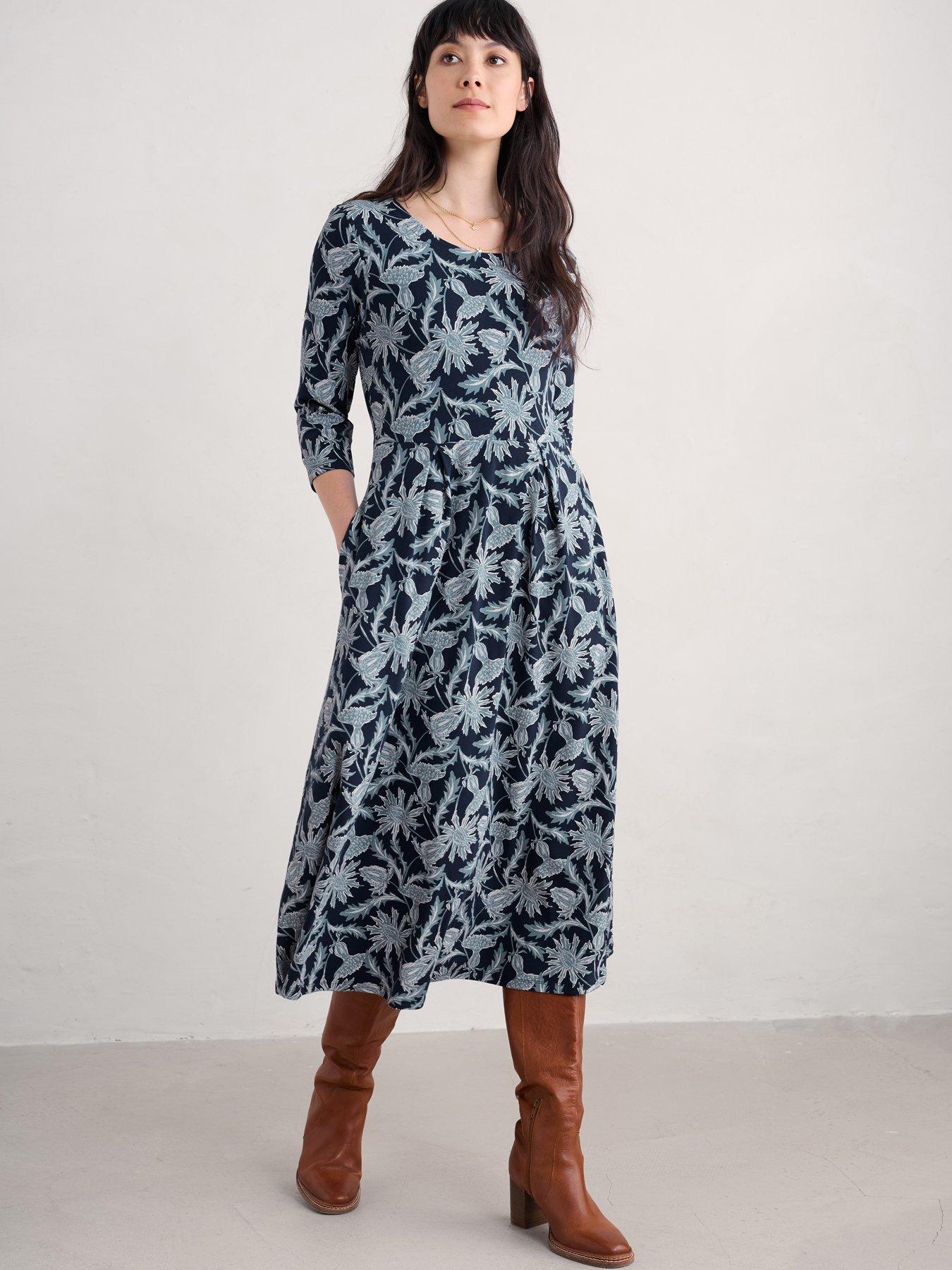 seasalt-cornwall-floral-midi-waisted-dress-navy