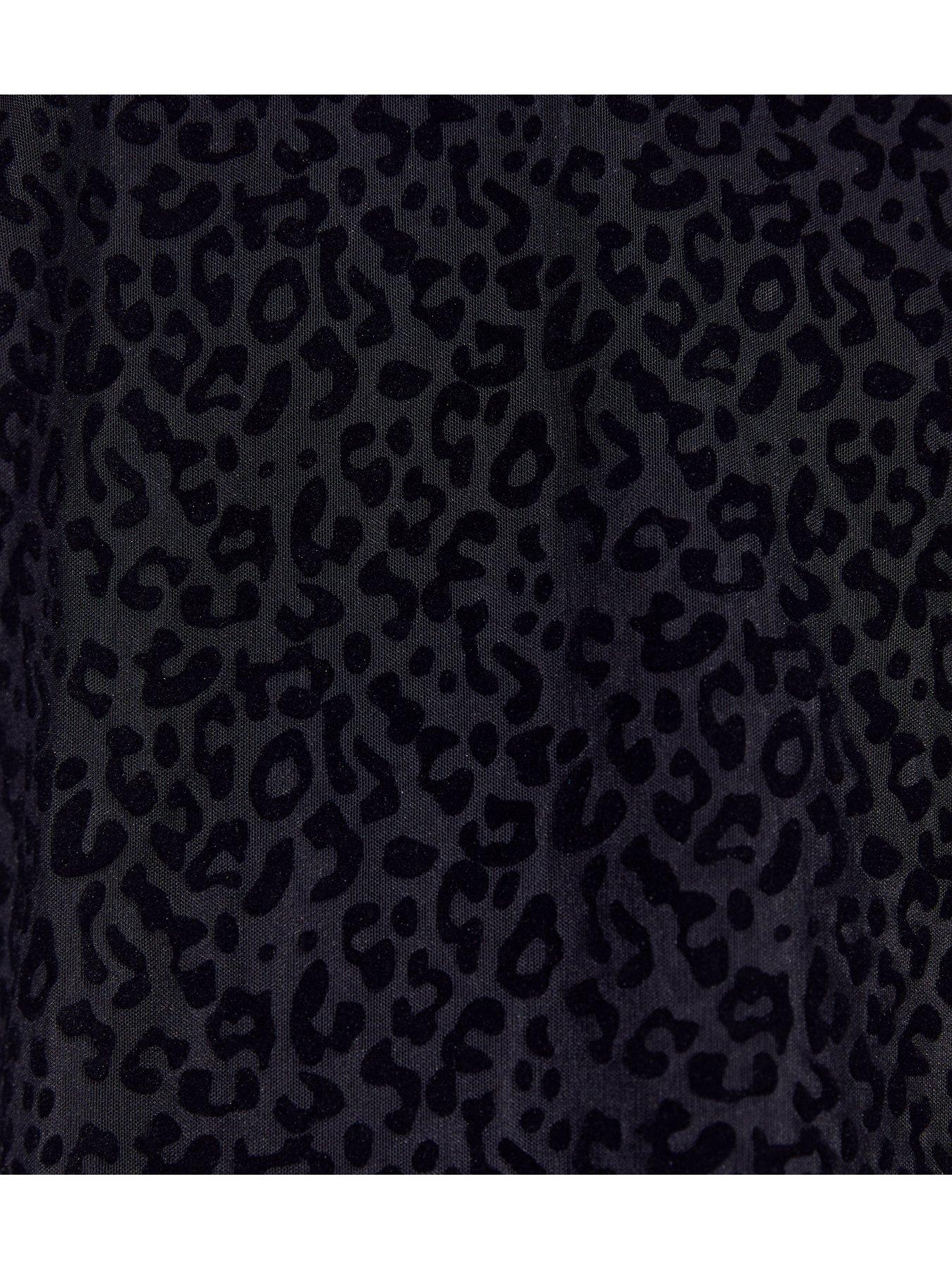 new-look-flocked-leopard-print-mesh-mini-dress-blackdetail