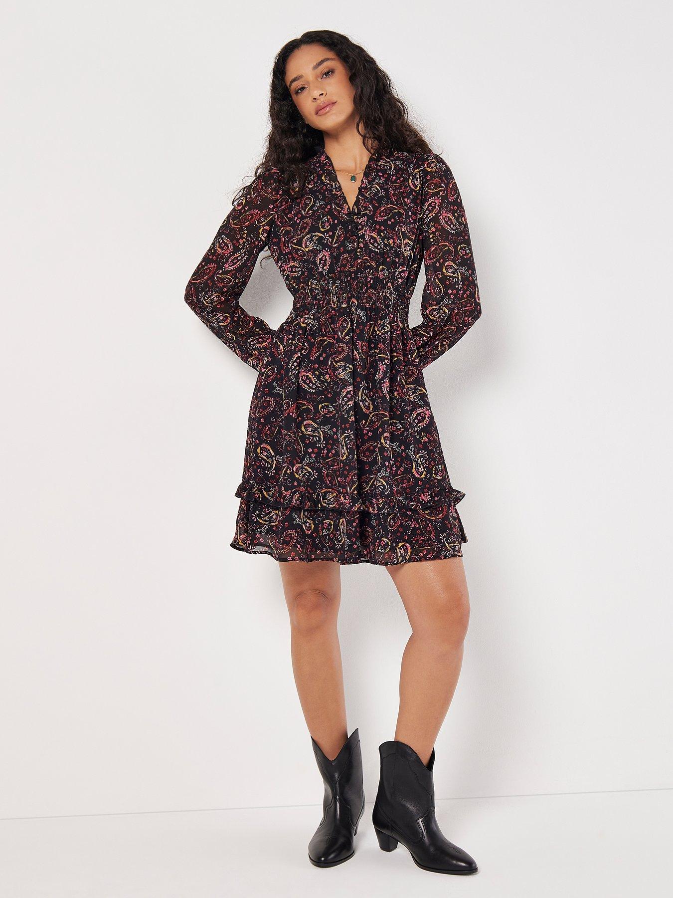 apricot-painterly-paisley-smock-frill-dress-pinkback