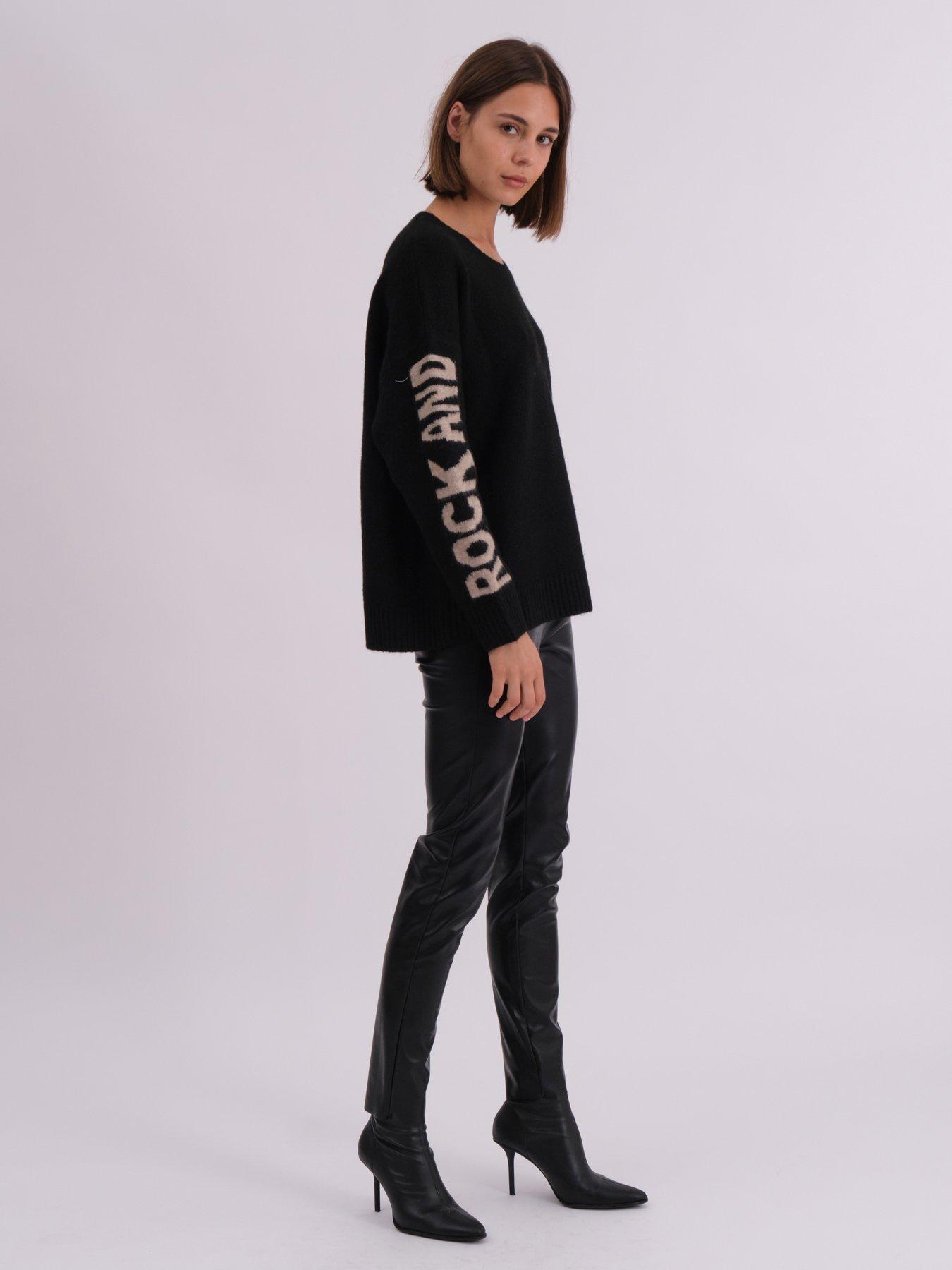 religion-oversized-star-rock-roll-jumper-blackdetail