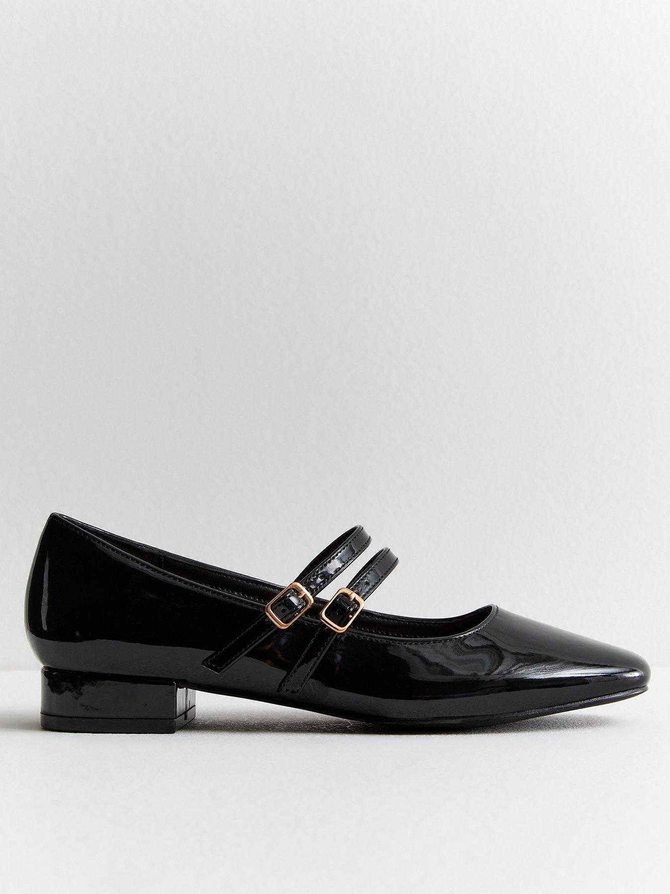 new-look-double-strap-ballet-pumps-black