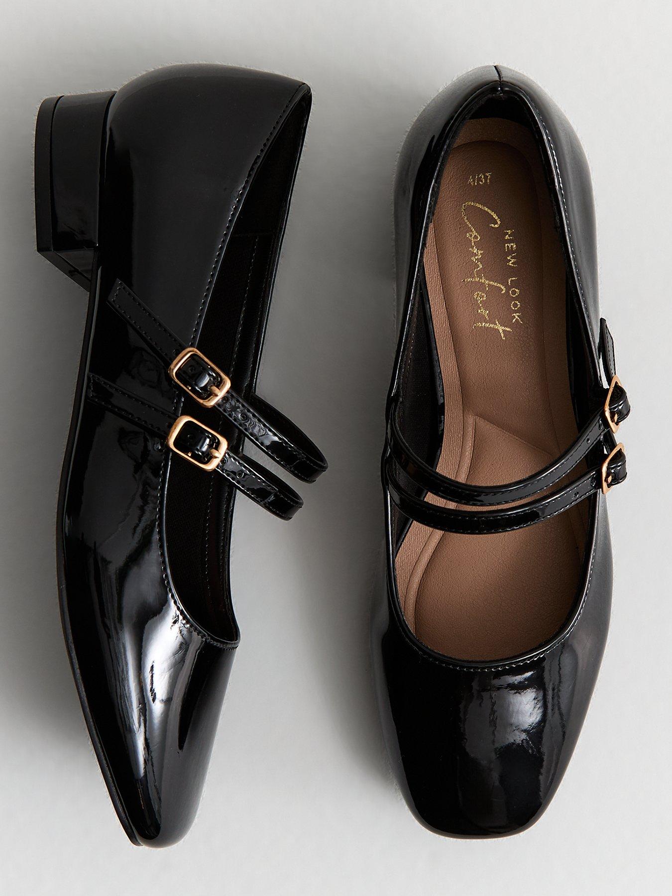 new-look-double-strap-ballet-pumps-blackoutfit