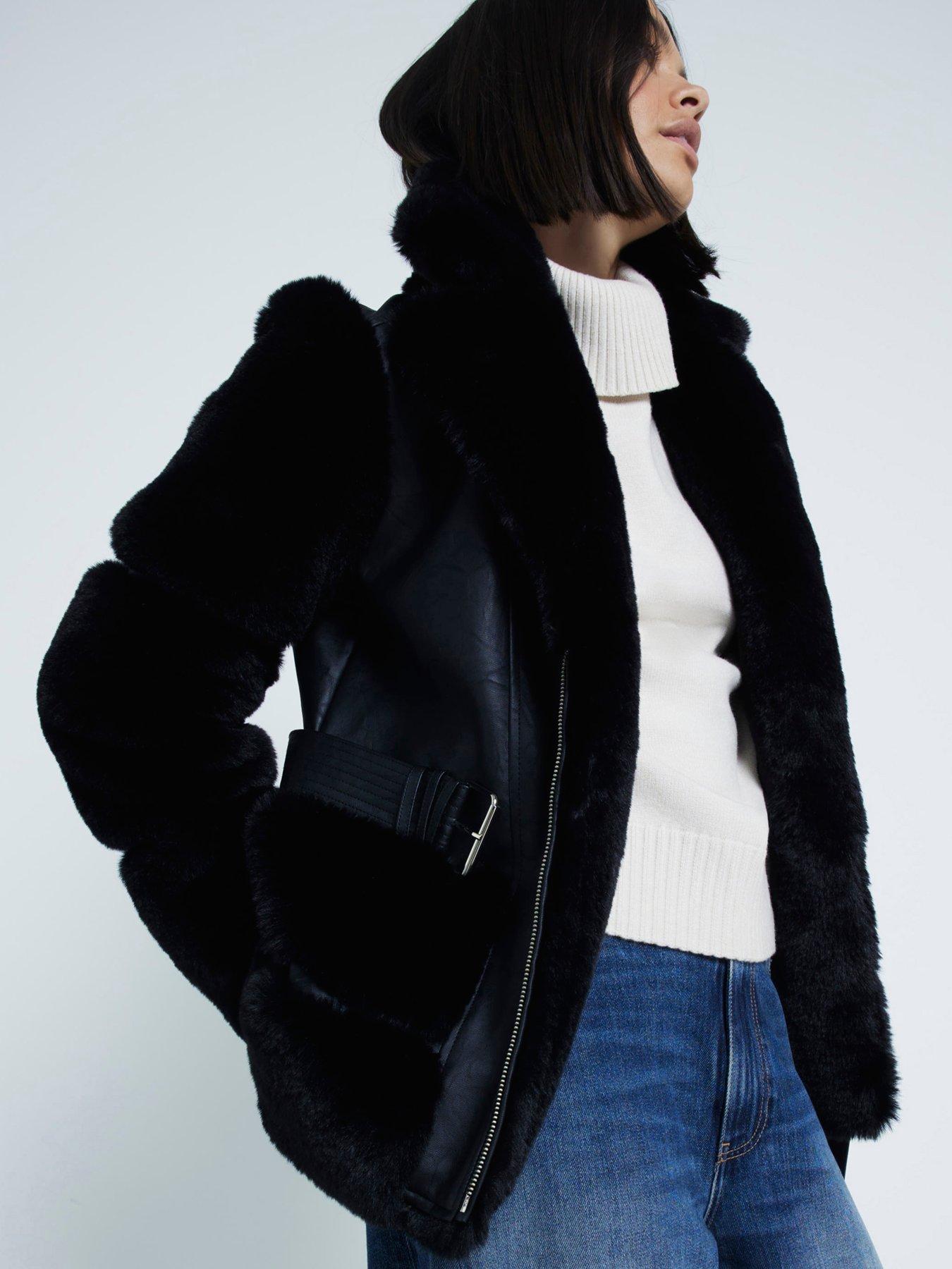 river-island-belted-faux-fur-biker-jacket-black