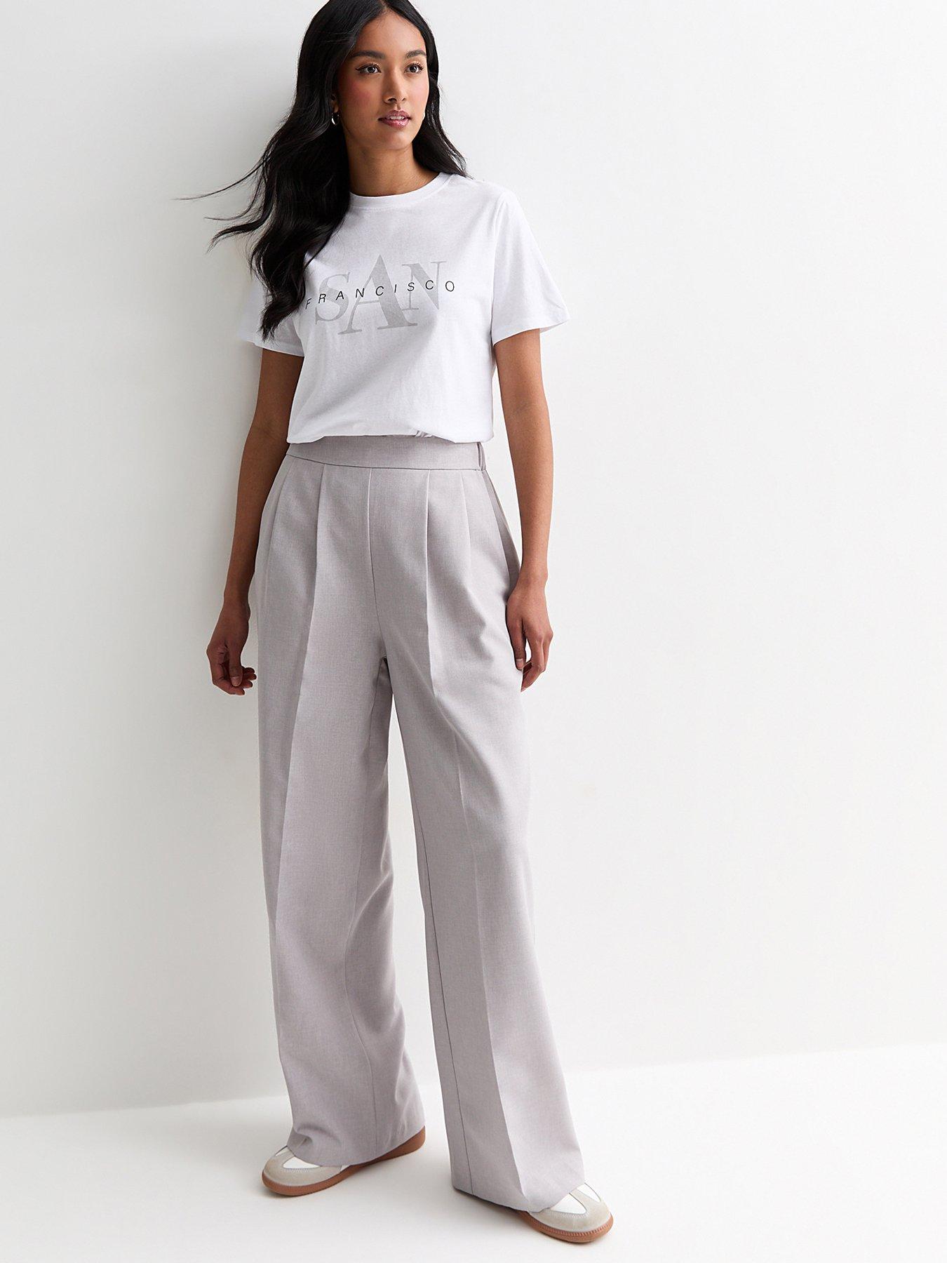 new-look-grey-tailored-wide-leg-trousers