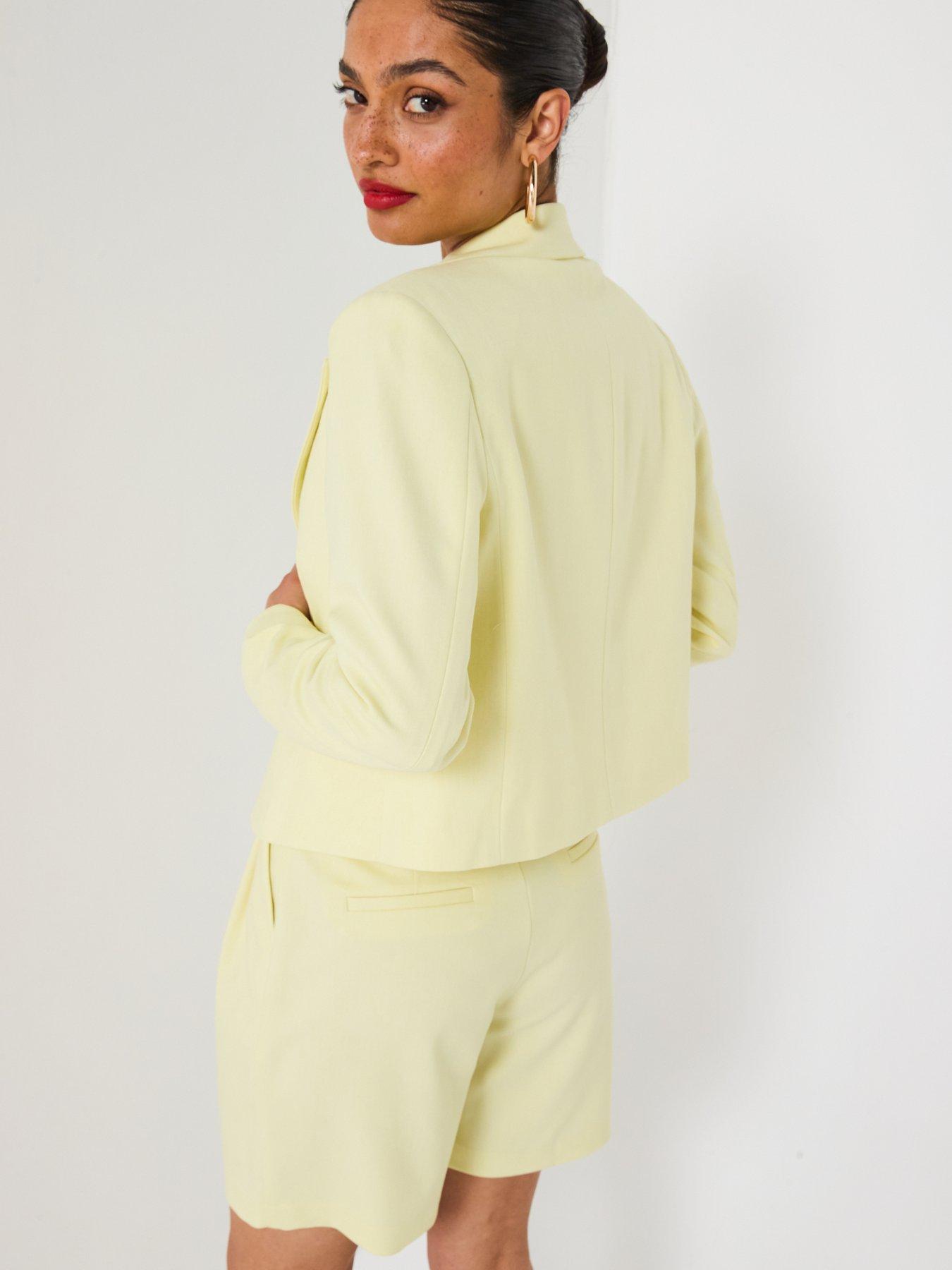 v-by-very-boxy-blazer-co-ord-lemonstillFront