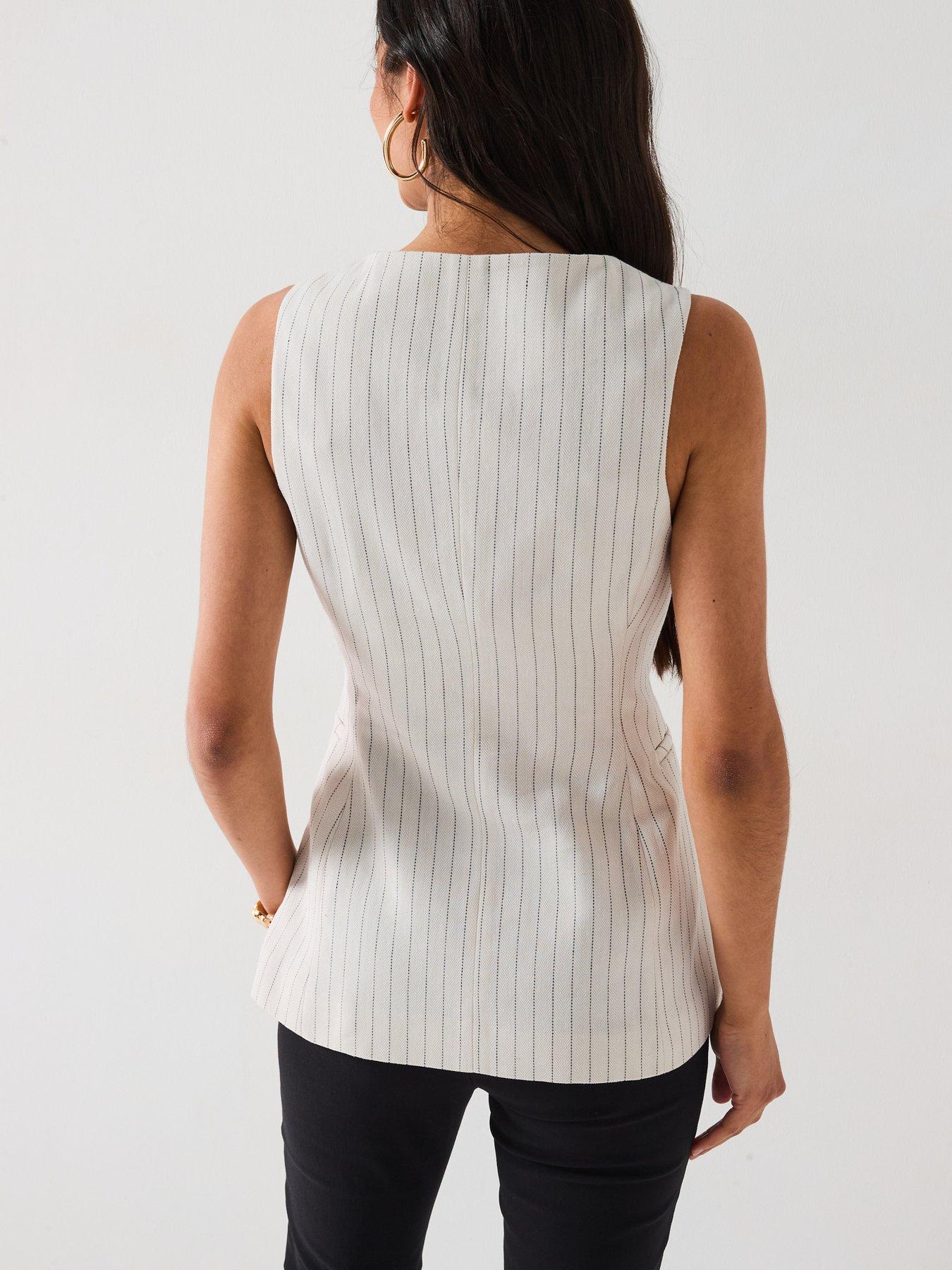 v-by-very-stripe-button-through-waistcoat-beigestillFront