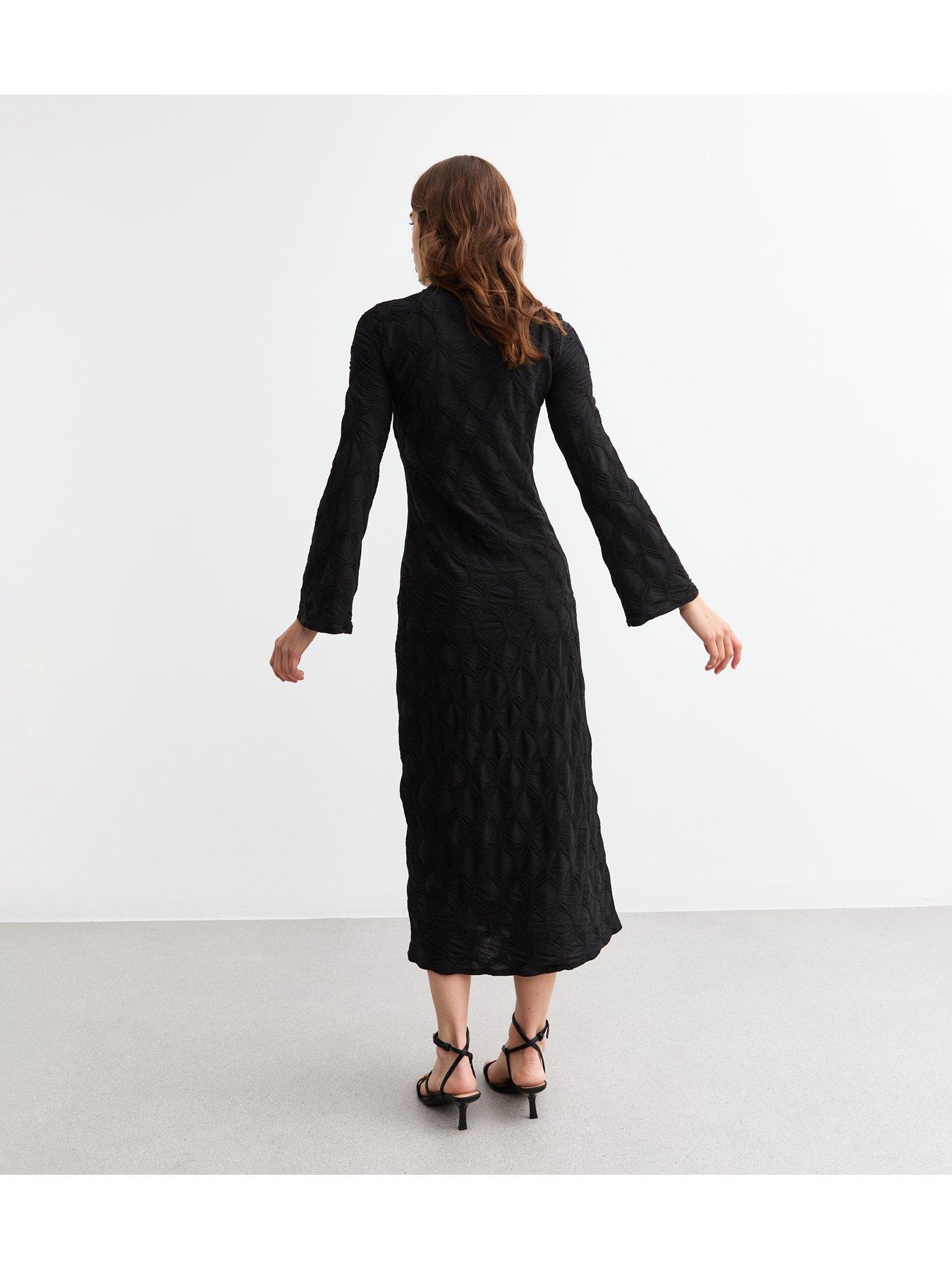 new-look-textured-long-sleeve-midaxi-dress-blackstillFront