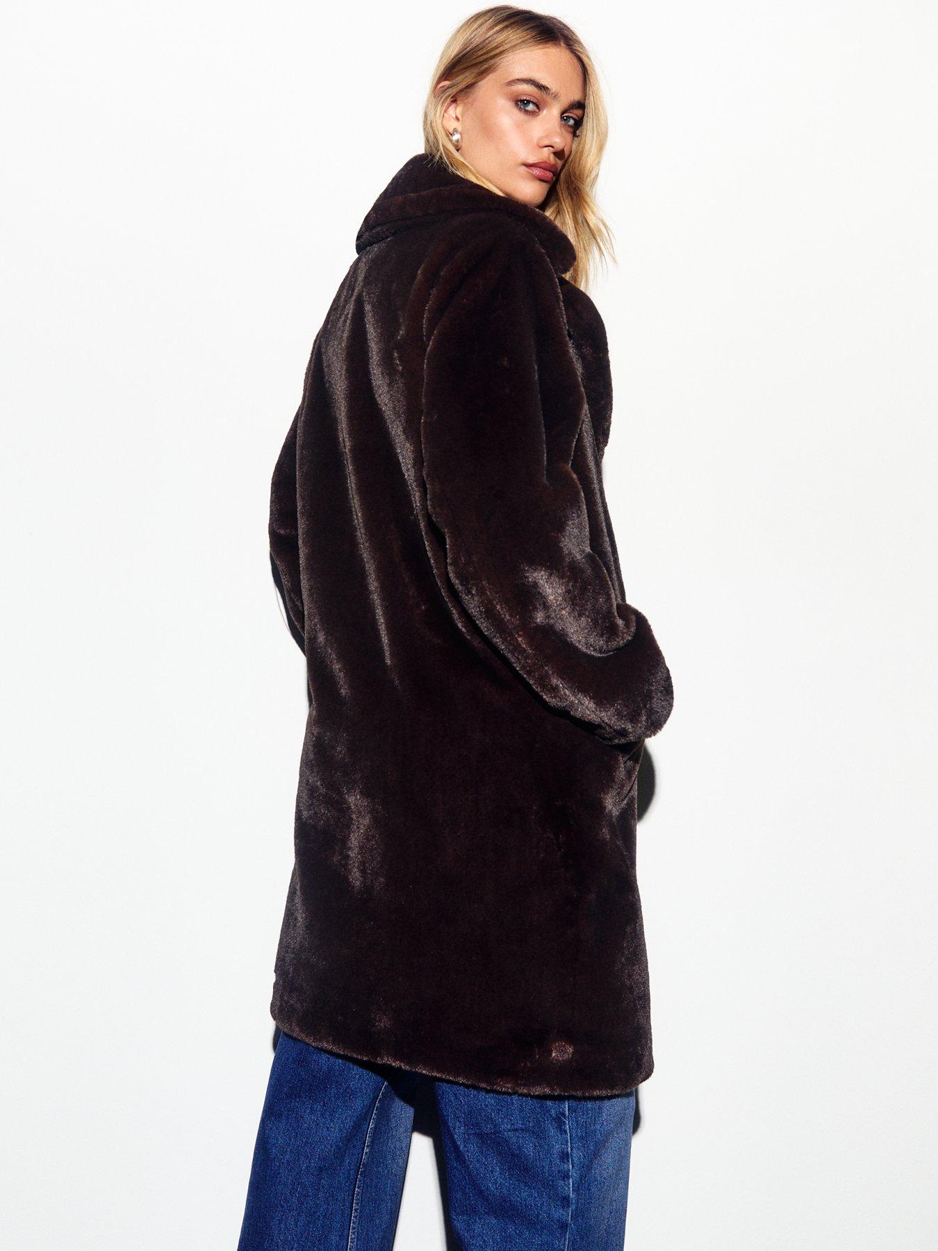 new-look-brown-faux-fur-longline-coatstillFront