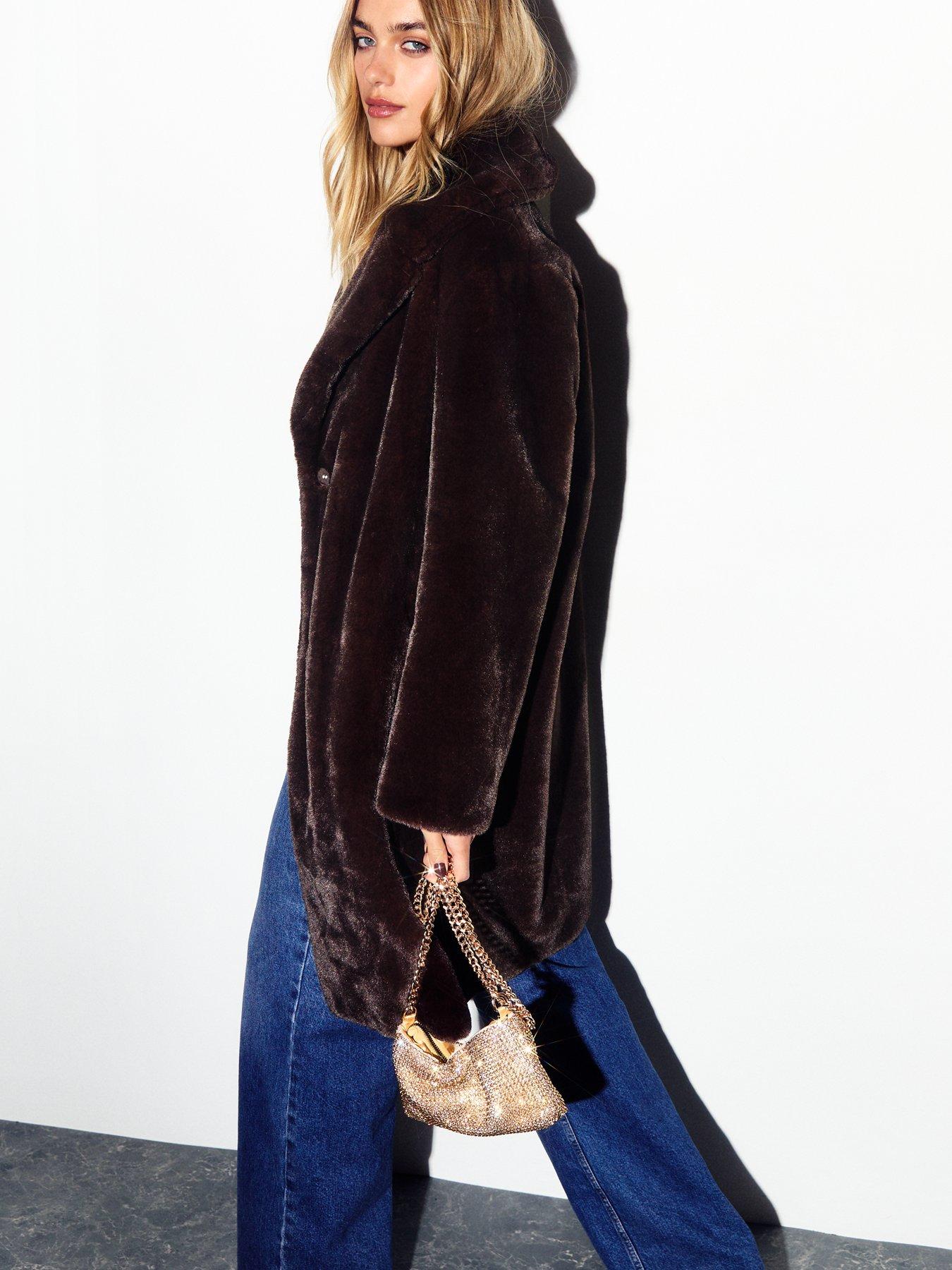 new-look-brown-faux-fur-longline-coatdetail