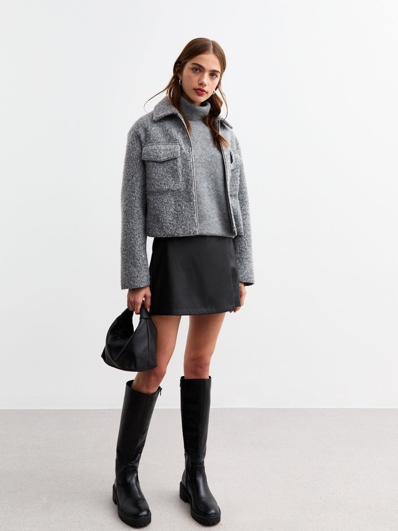 new-look-leather-wrap-mini-skort-blackback